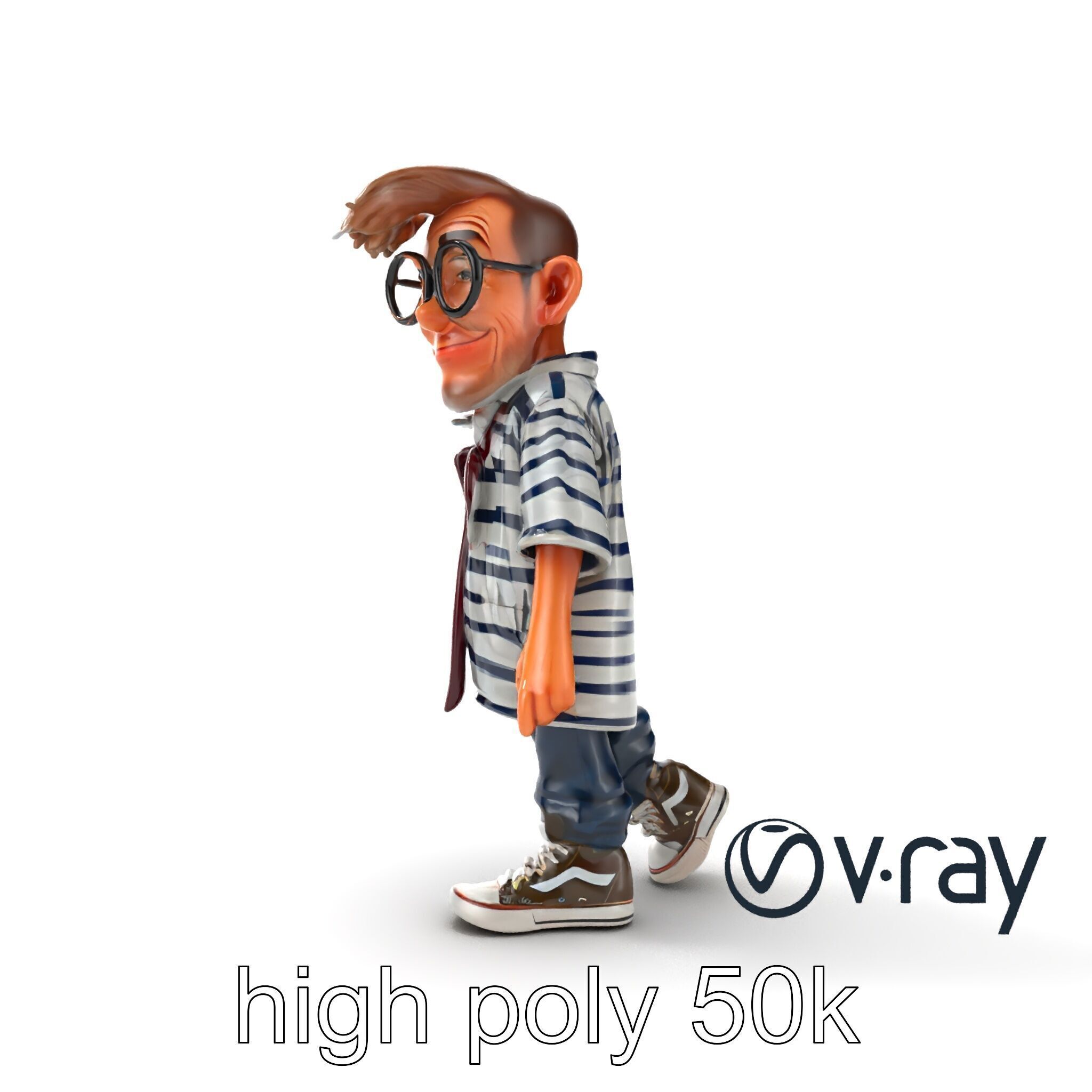 Sassy Twin Sister Doll Character model pack Low-poly 3D model_14