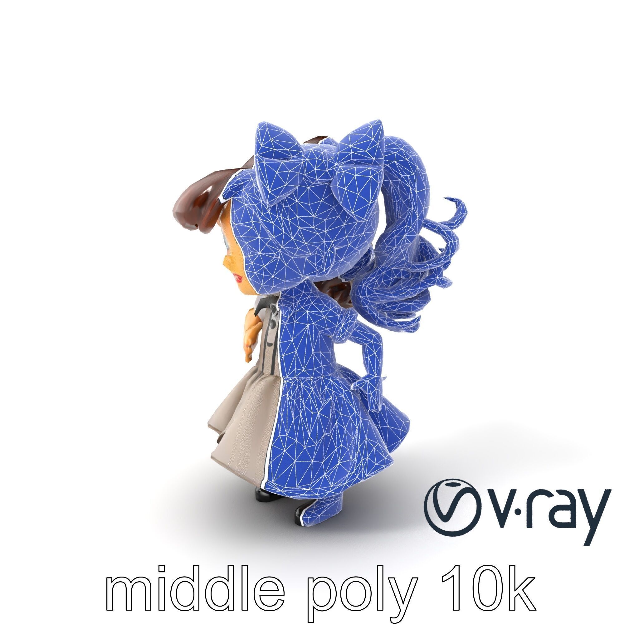 Sassy Twin Sister Doll Character model pack Low-poly 3D model_52