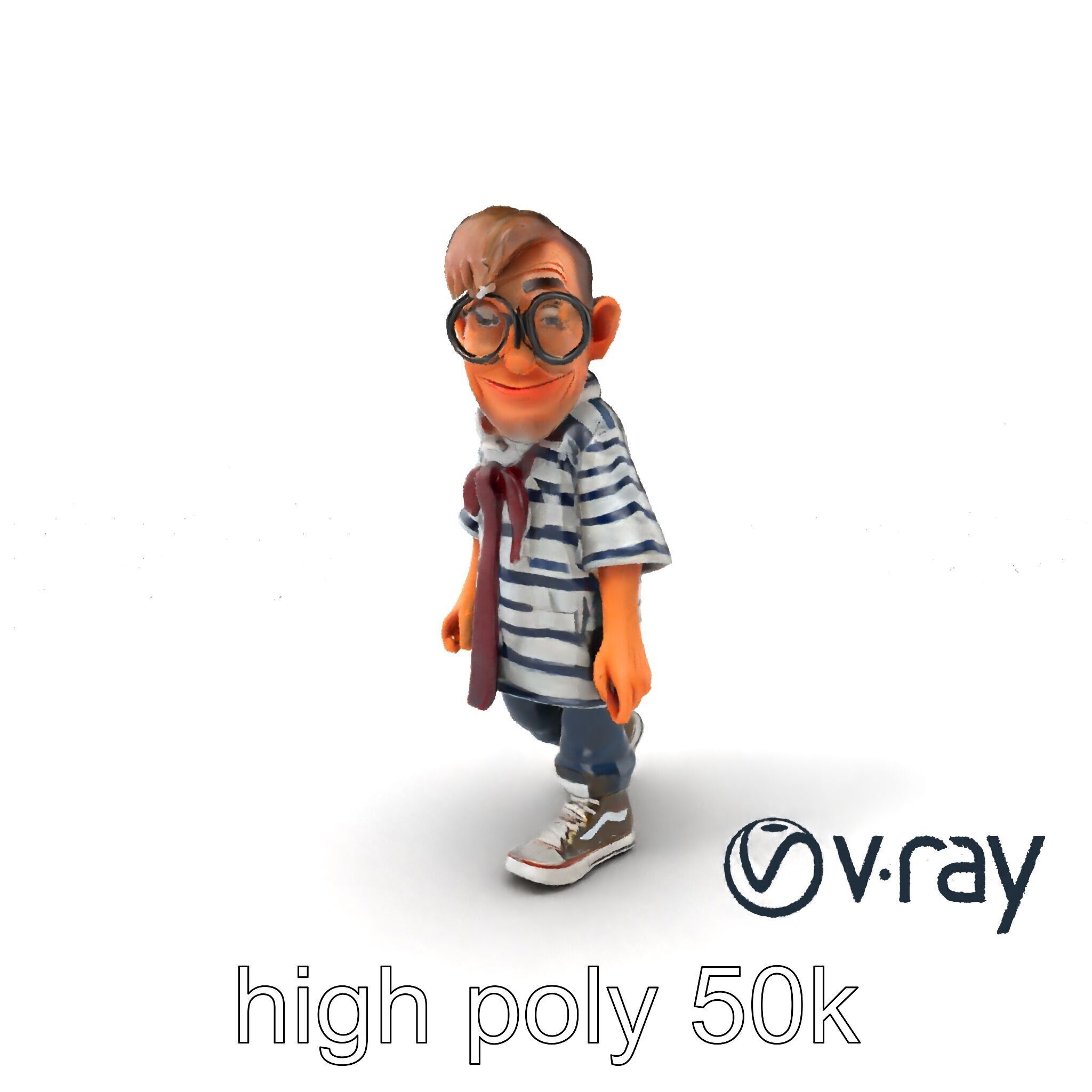 Sassy Twin Sister Doll Character model pack Low-poly 3D model_6