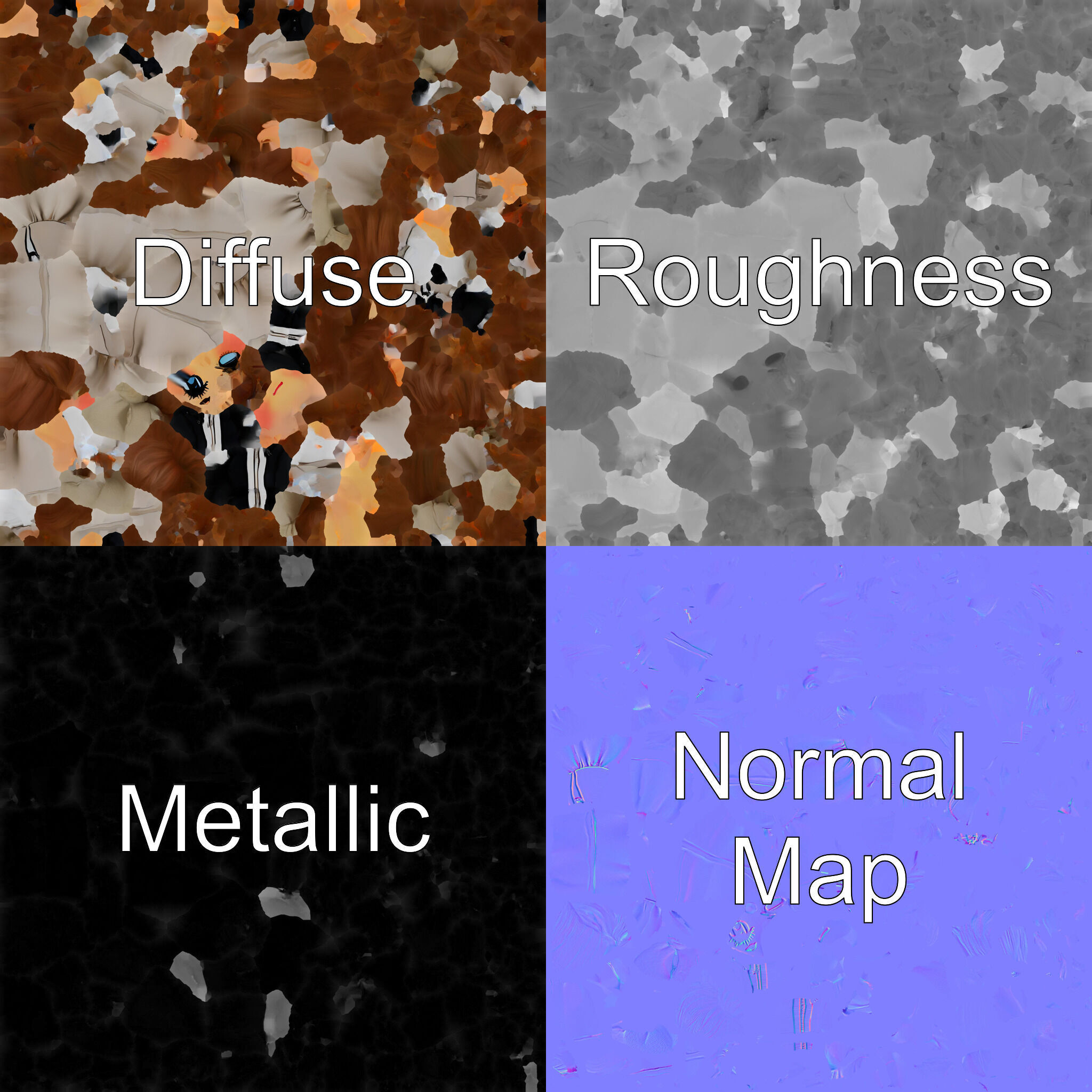 Sassy Twin Sister Doll Character model pack Low-poly 3D model_34