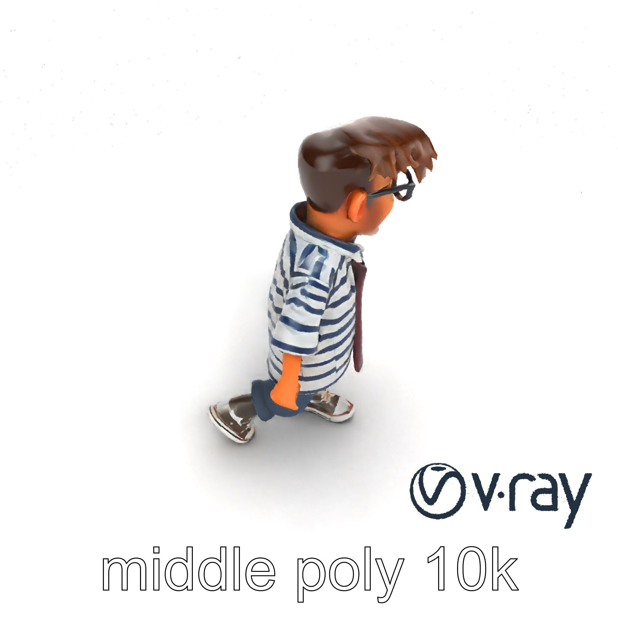 Sassy Twin Sister Doll Character model pack Low-poly 3D model_27