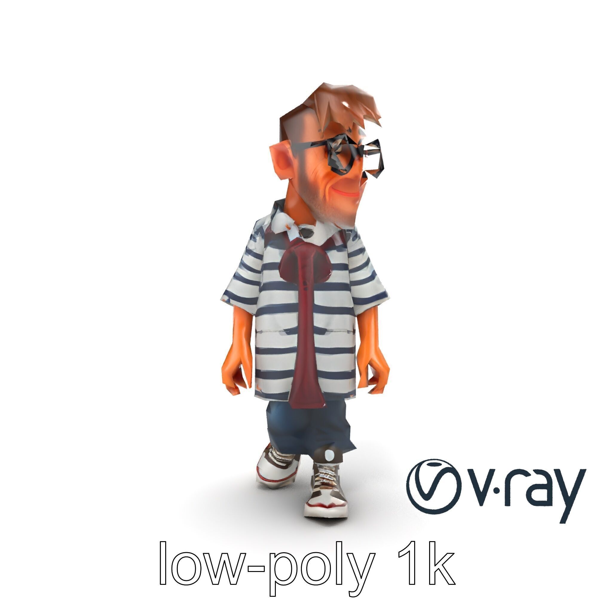 Sassy Twin Sister Doll Character model pack Low-poly 3D model_17