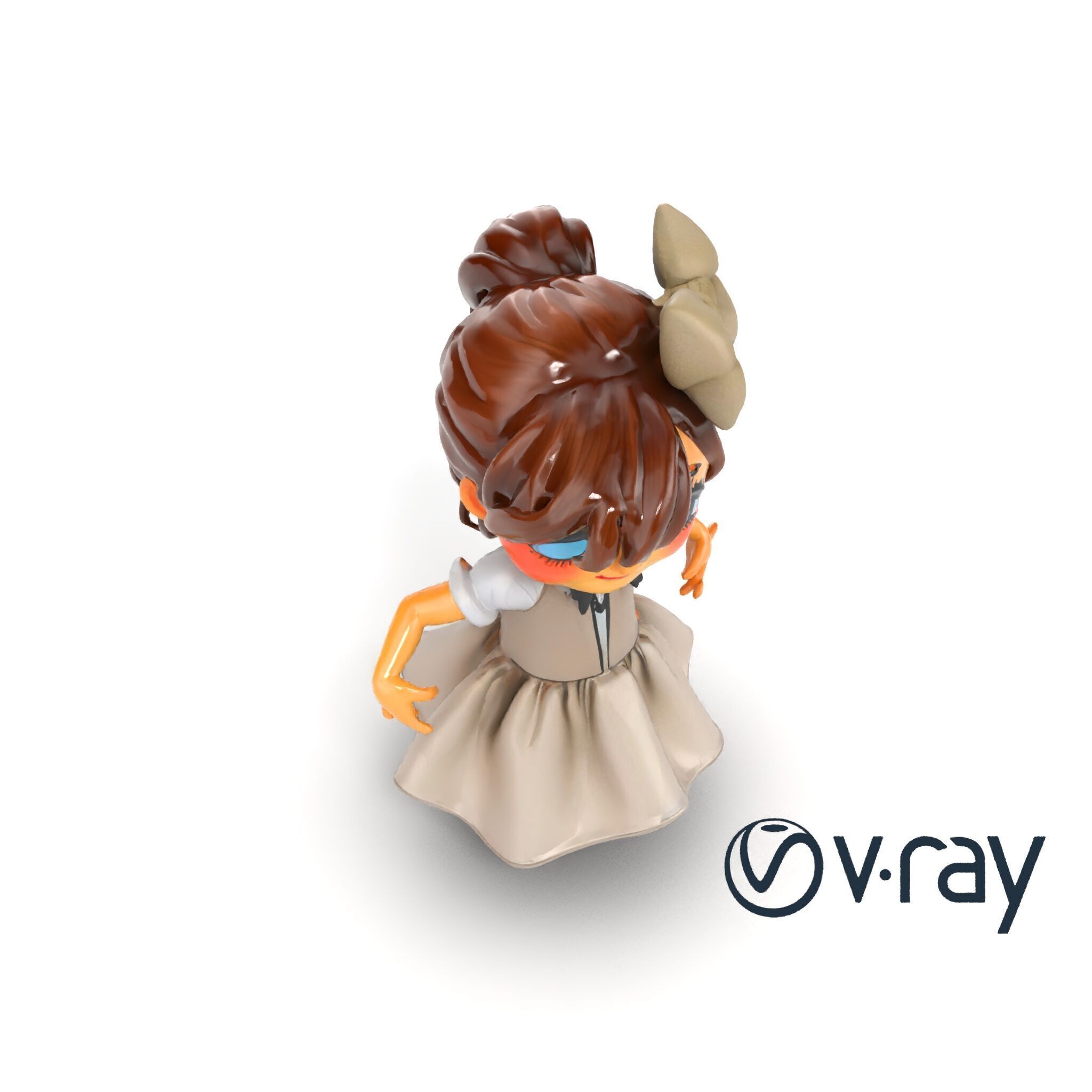 Sassy Twin Sister Doll Character model pack Low-poly 3D model_45