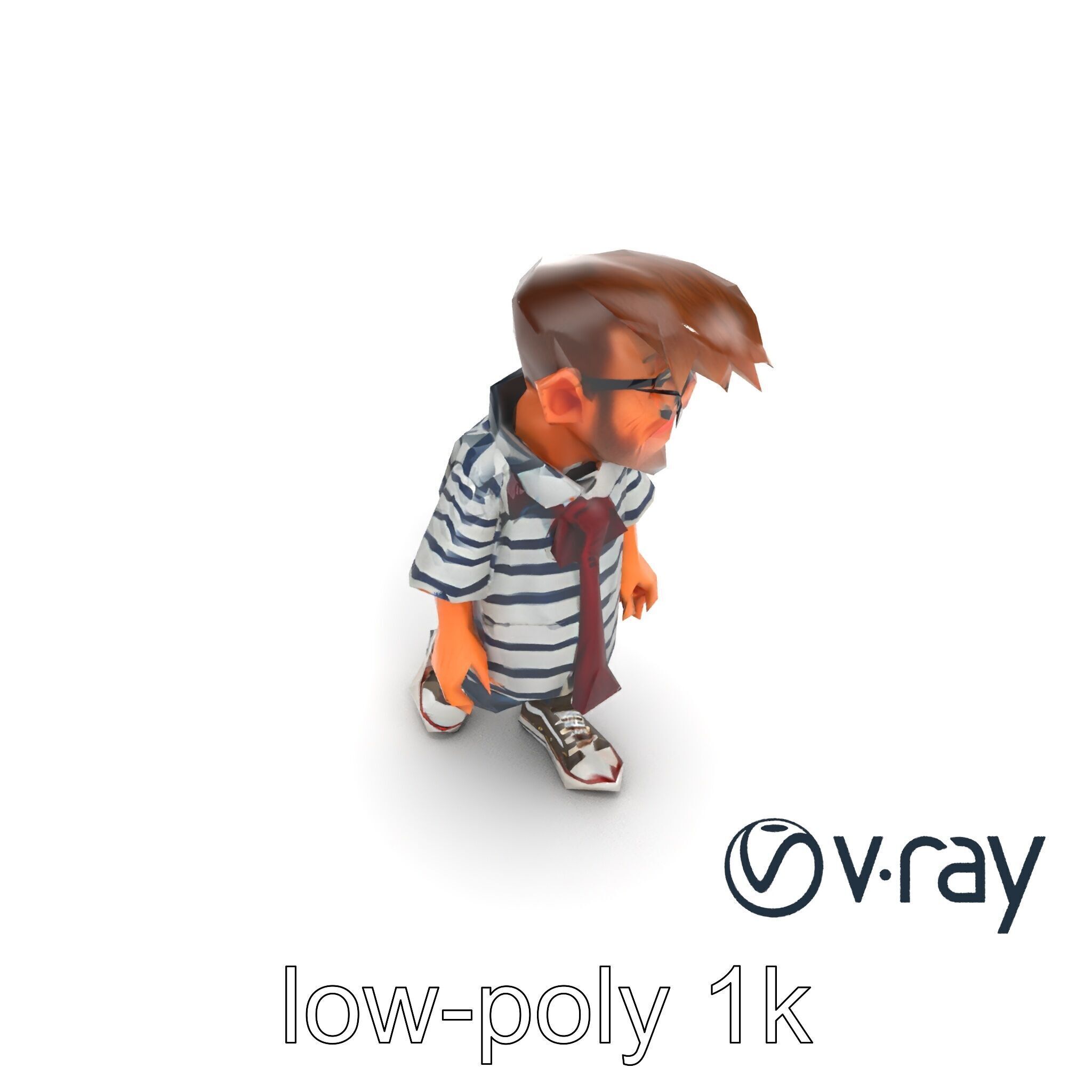 Sassy Twin Sister Doll Character model pack Low-poly 3D model_20