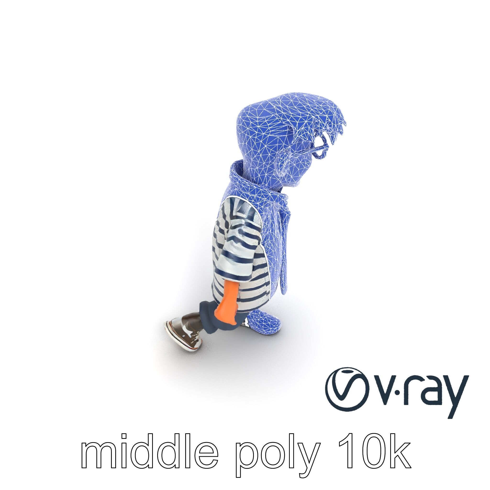 Sassy Twin Sister Doll Character model pack Low-poly 3D model_19