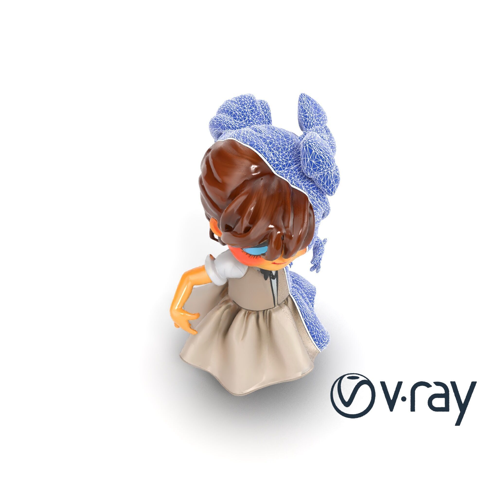 Sassy Twin Sister Doll Character model pack Low-poly 3D model_48