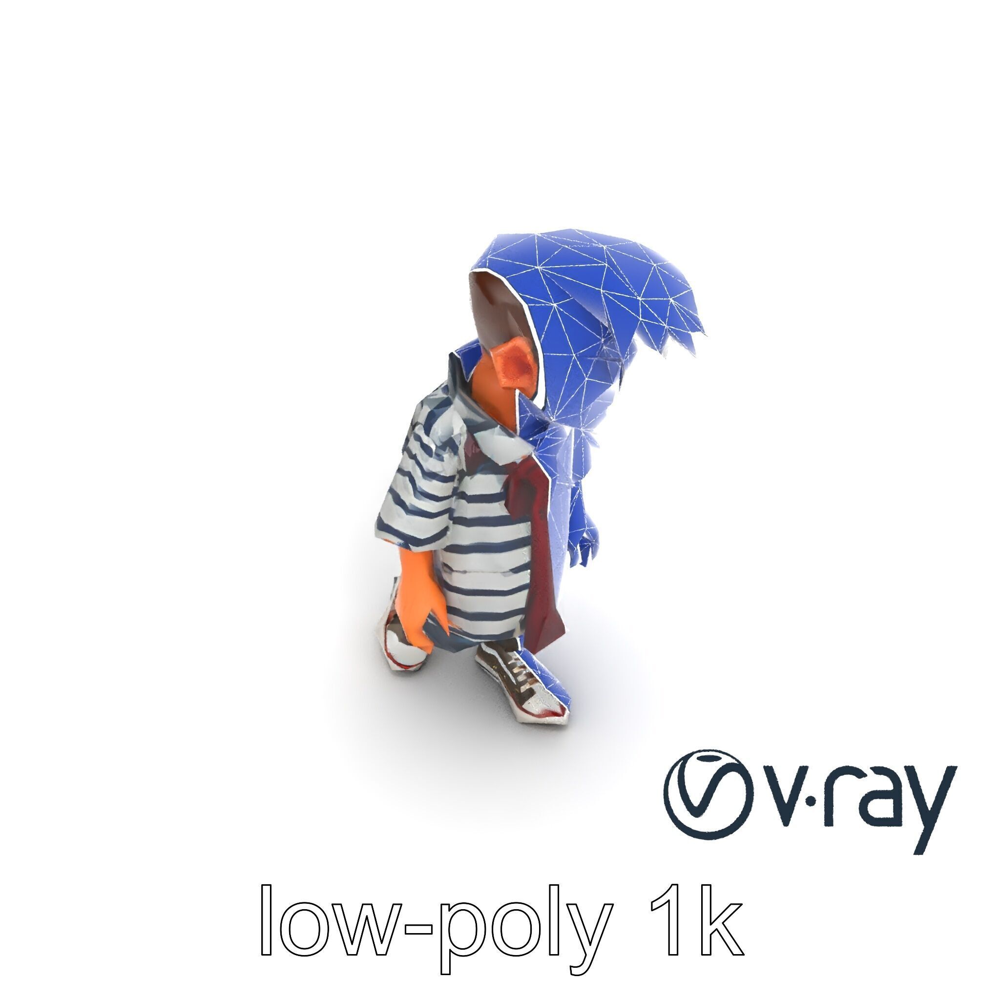 Sassy Twin Sister Doll Character model pack Low-poly 3D model_22