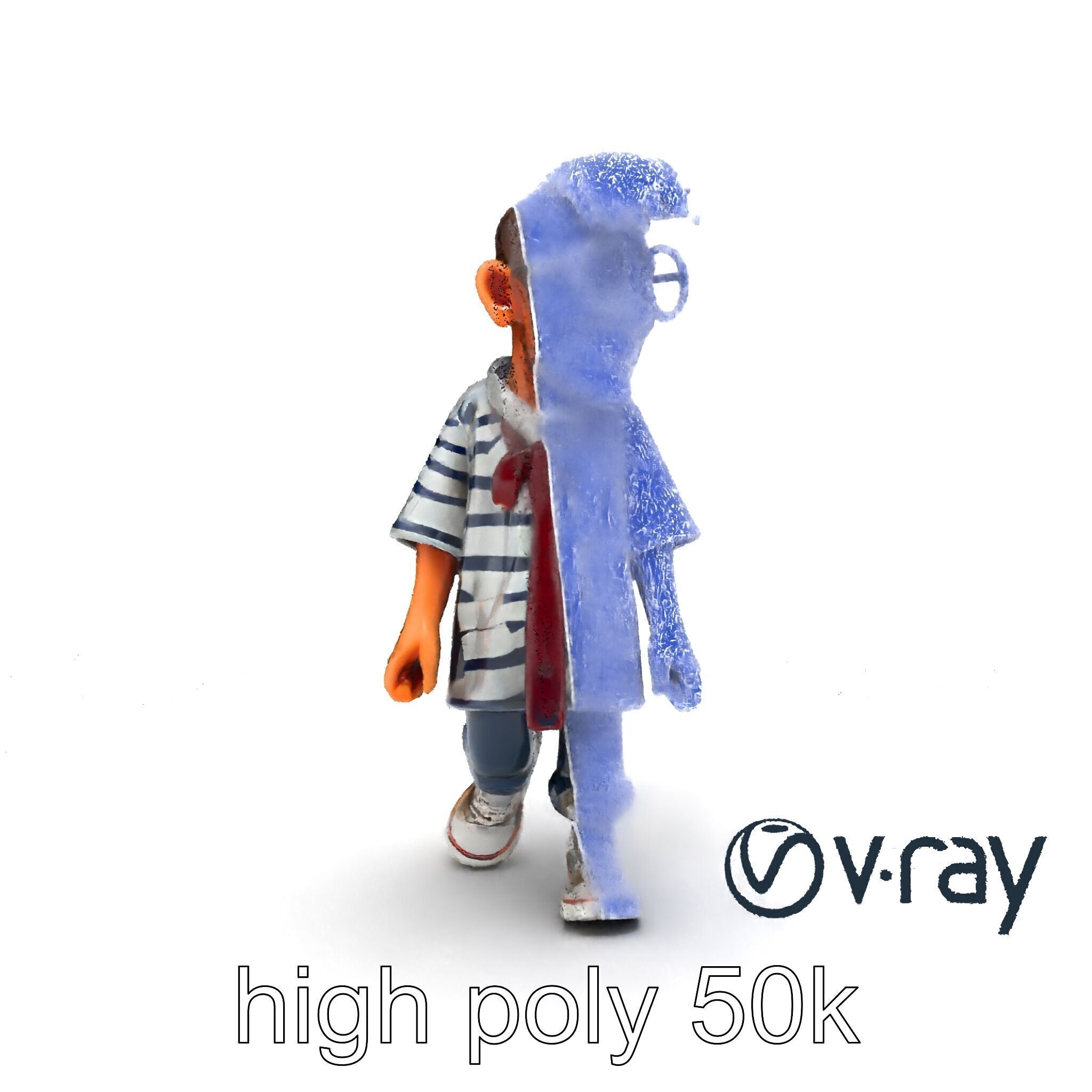 Sassy Twin Sister Doll Character model pack Low-poly 3D model_18