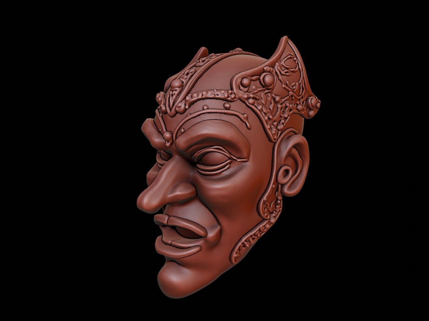 Ancient Warrior Mask 3d Printing 3D print model_2