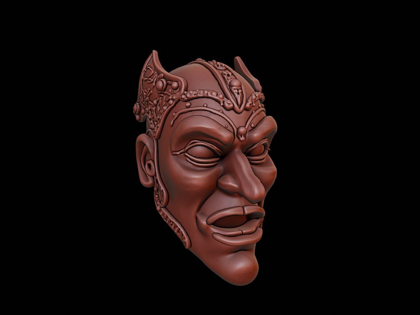 Ancient Warrior Mask 3d Printing 3D print model_1