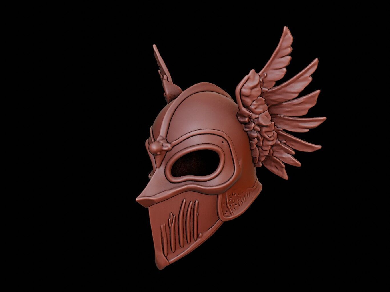 Angelic Knight Mask 3d Printing 3D print model_2