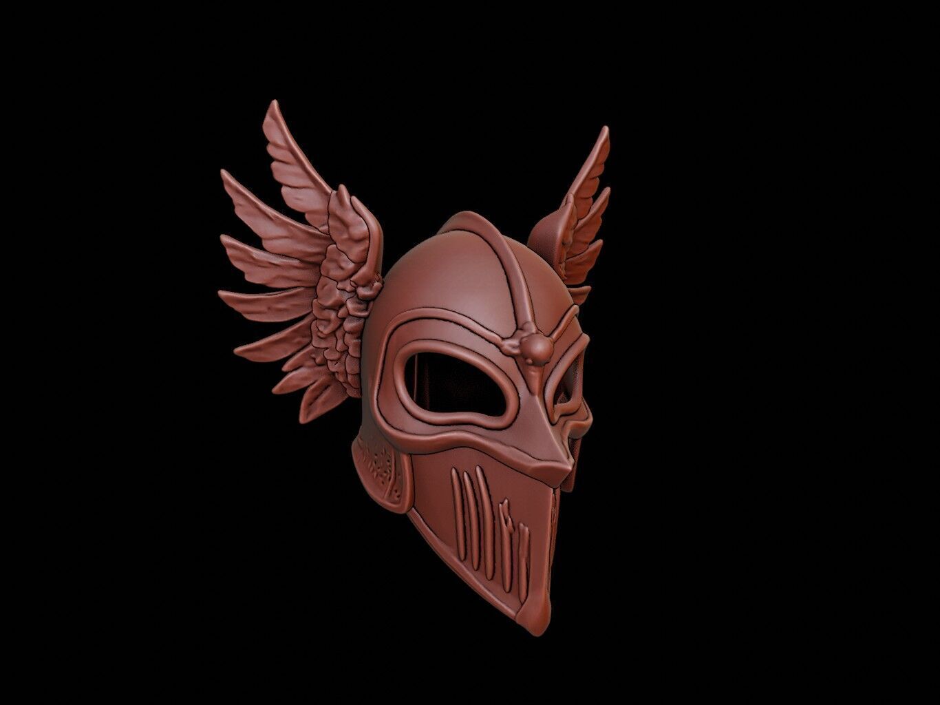Angelic Knight Mask 3d Printing 3D print model_1