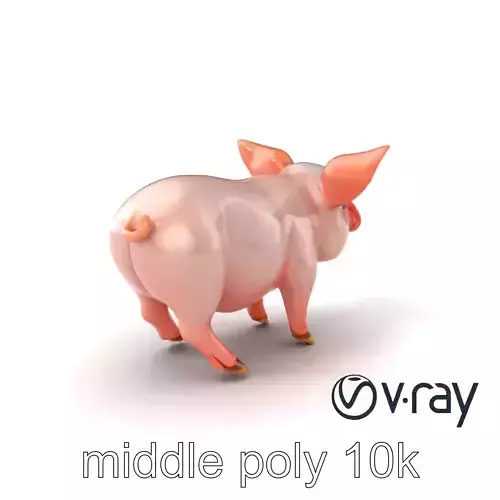 Playful Farm Pig 3D Character model pack