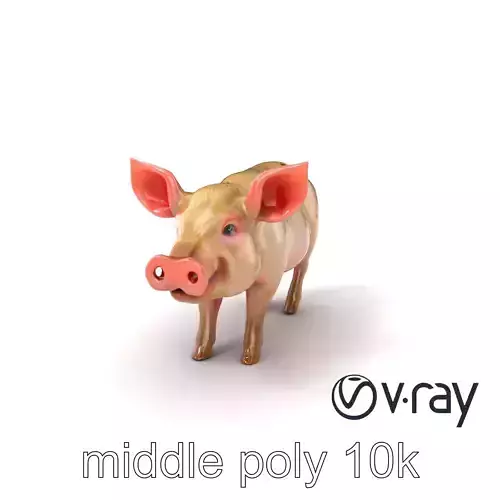 Playful Muddy Pig Character model pack