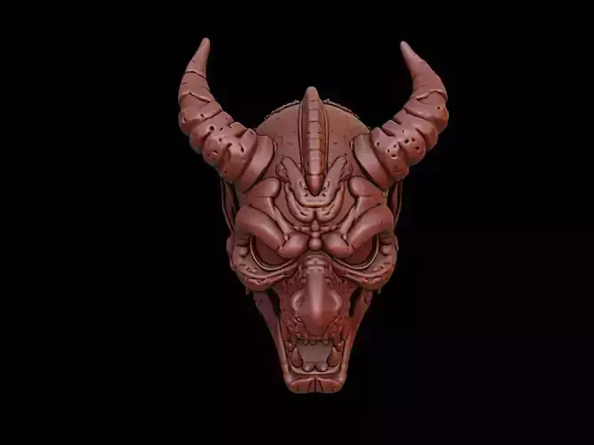 Armored Demon Mask 3d Printing