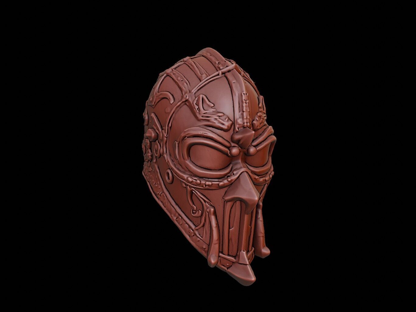 Armored Guardian Mask 3d Printing 3D print model_1