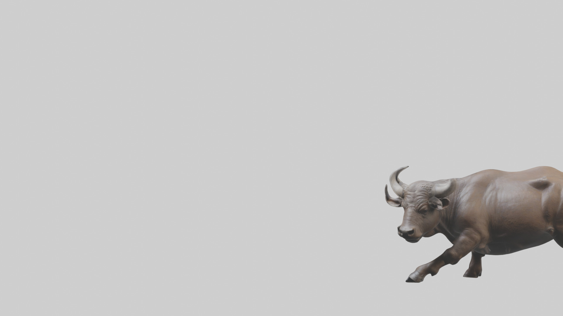 Cape Buffalo charging model Low-poly 3D model_21