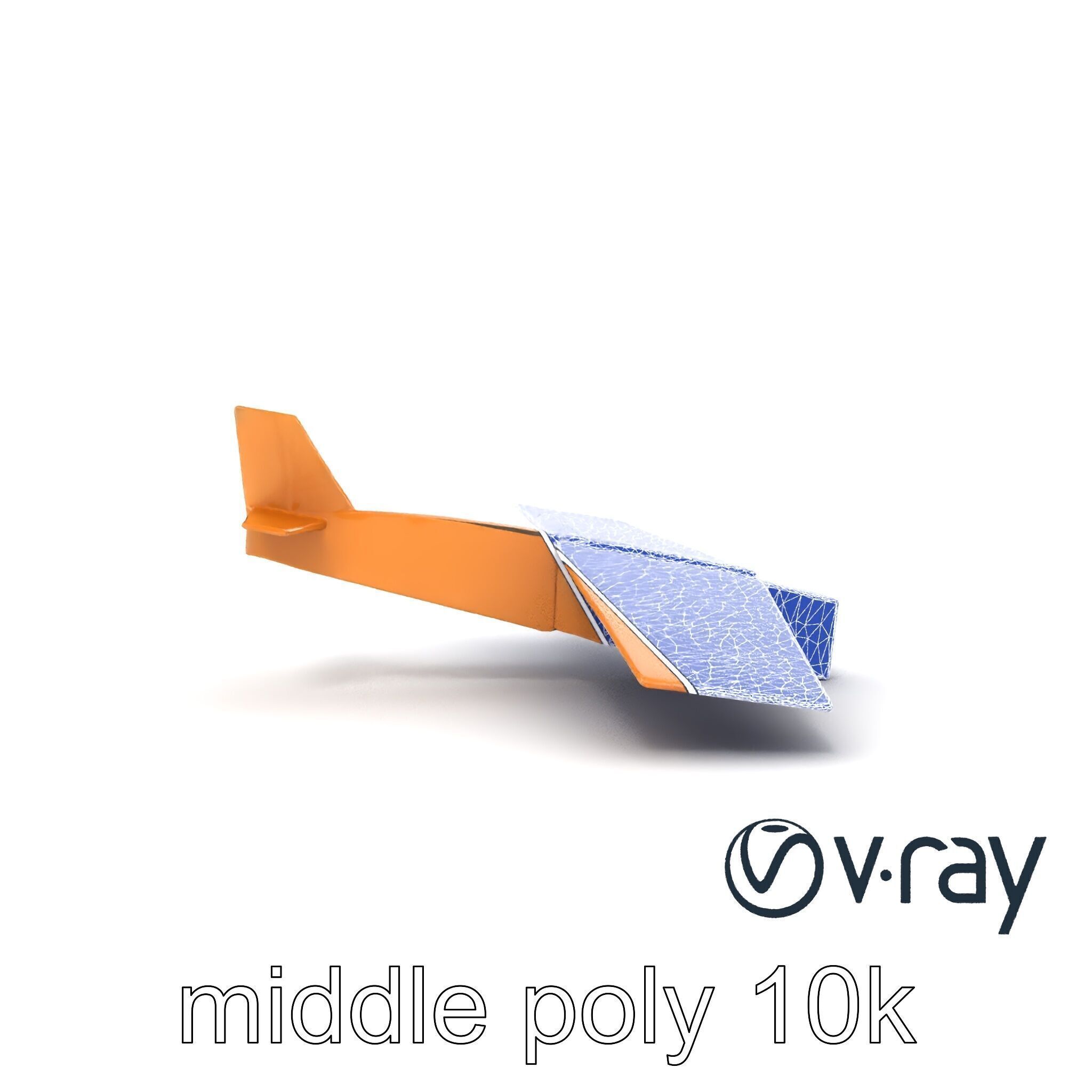 Cardboard Airplane Rustic Texture Model Pack Low-poly 3D model_18
