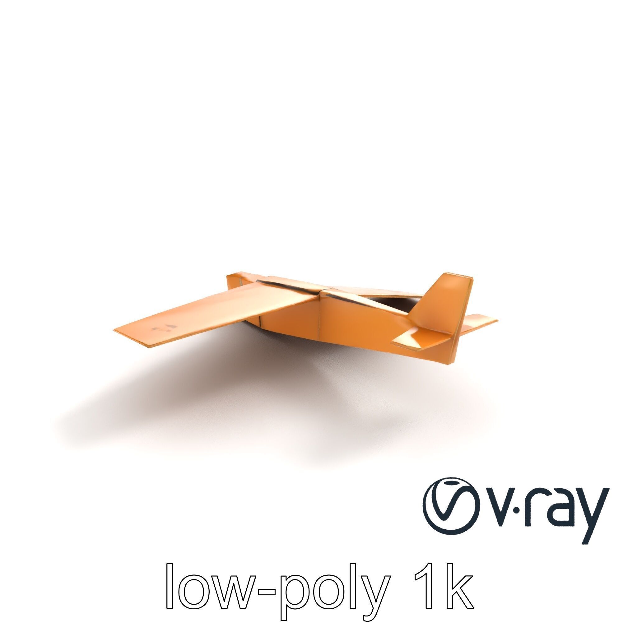 Cardboard Airplane Rustic Texture Model Pack Low-poly 3D model_8