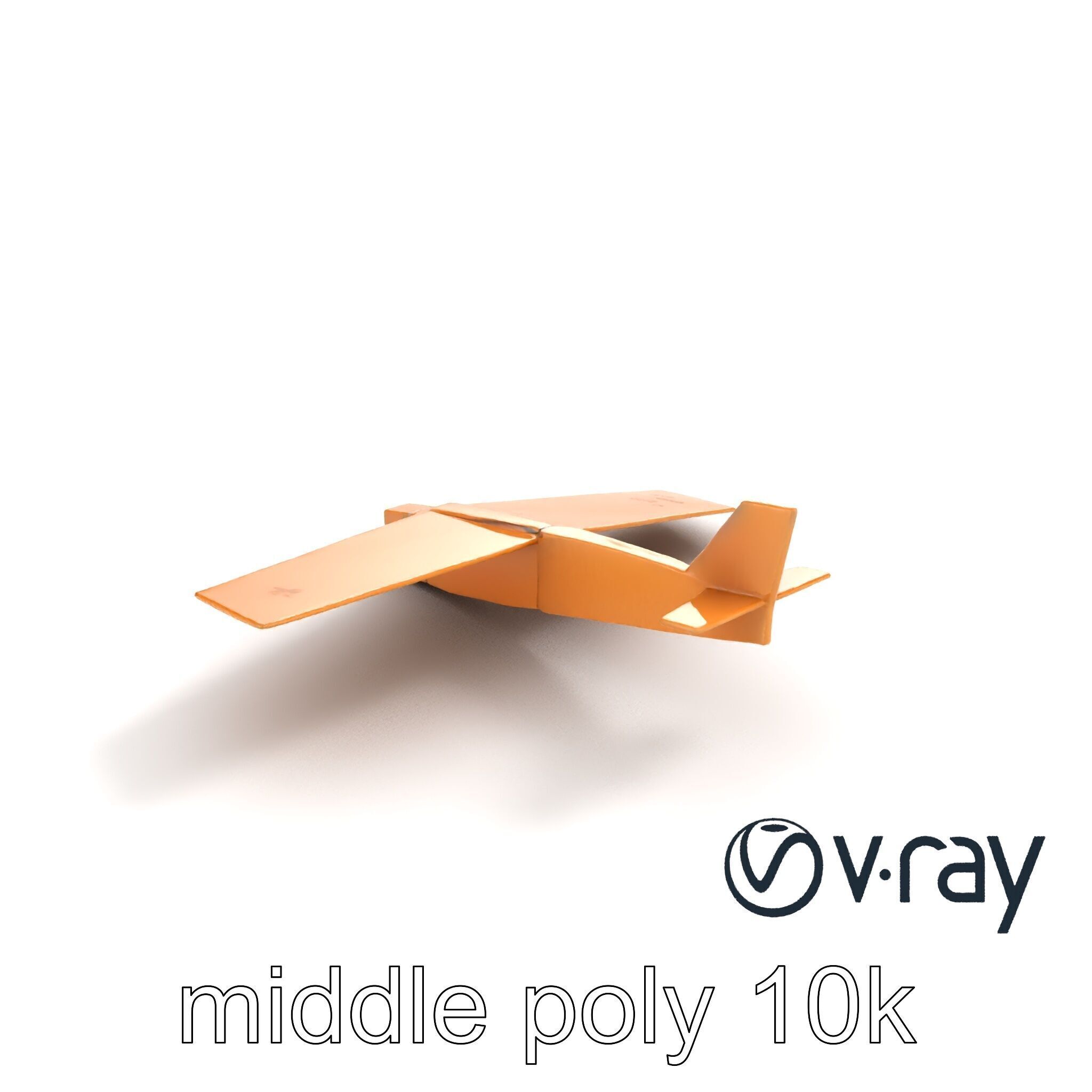 Cardboard Airplane Rustic Texture Model Pack Low-poly 3D model_4