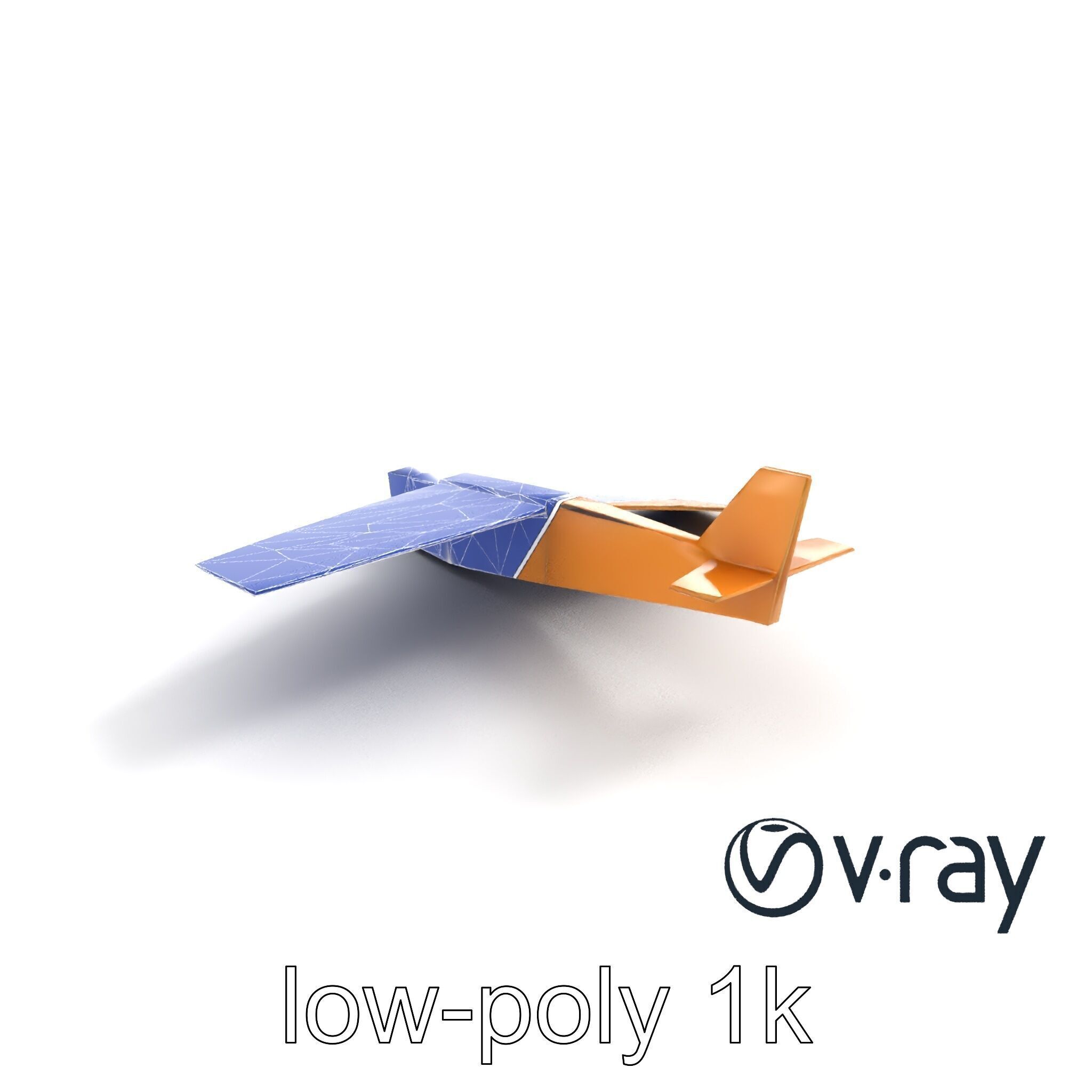 Cardboard Airplane Rustic Texture Model Pack Low-poly 3D model_29
