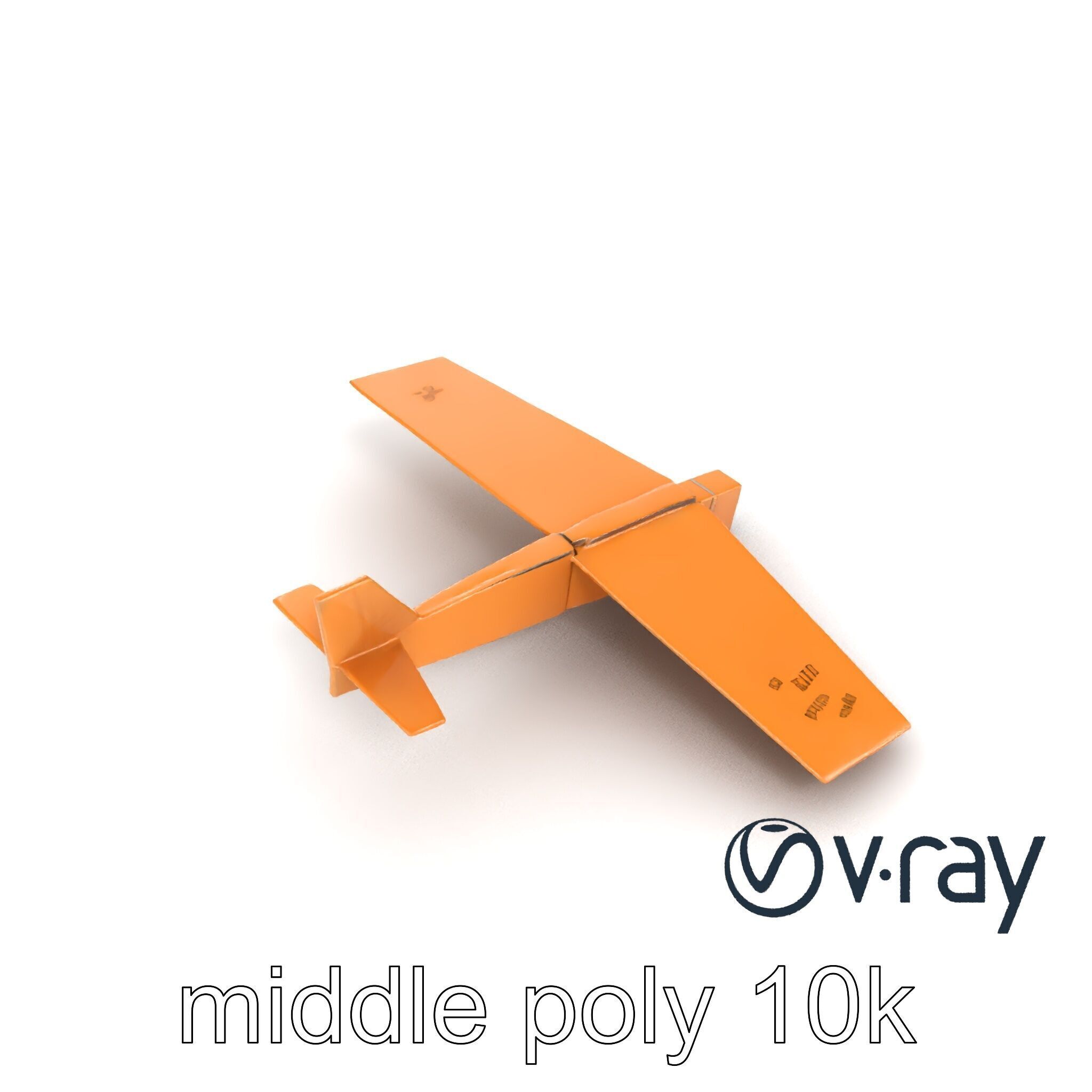 Cardboard Airplane Rustic Texture Model Pack Low-poly 3D model_27