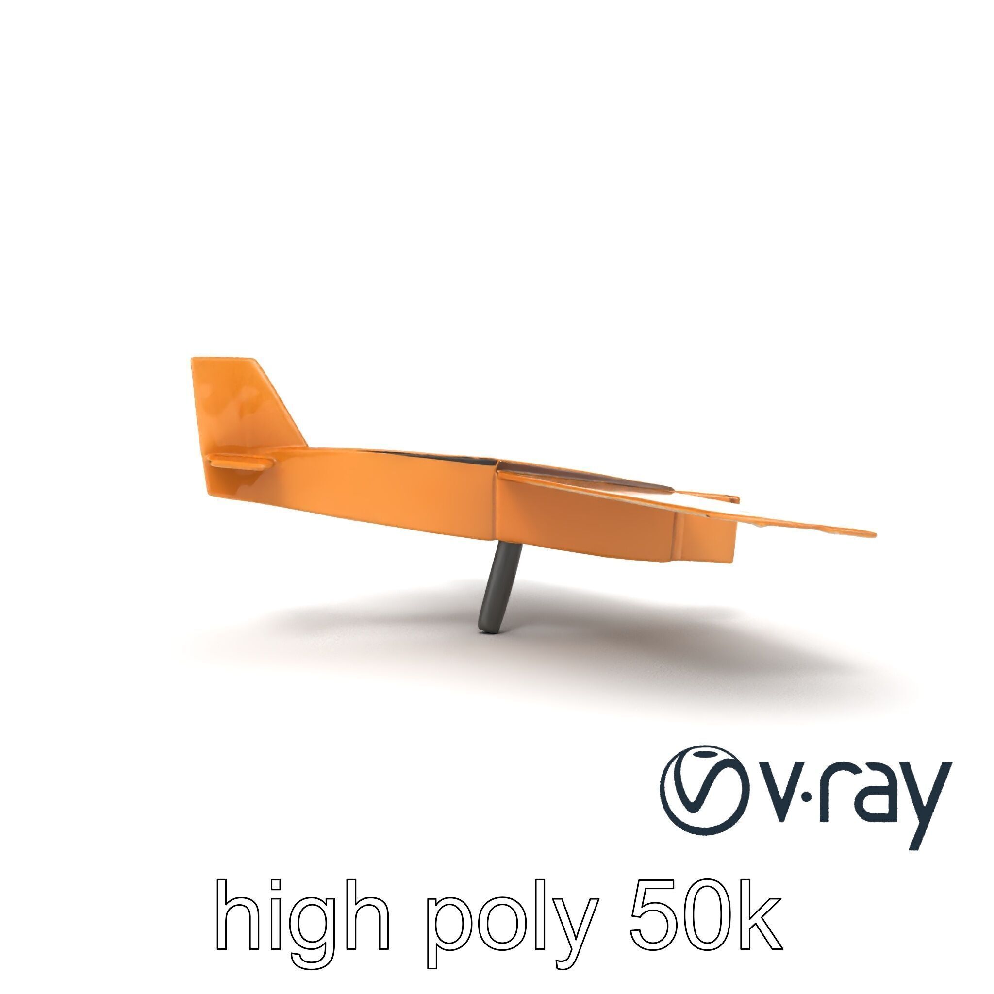 Cardboard Airplane Rustic Texture Model Pack Low-poly 3D model_15