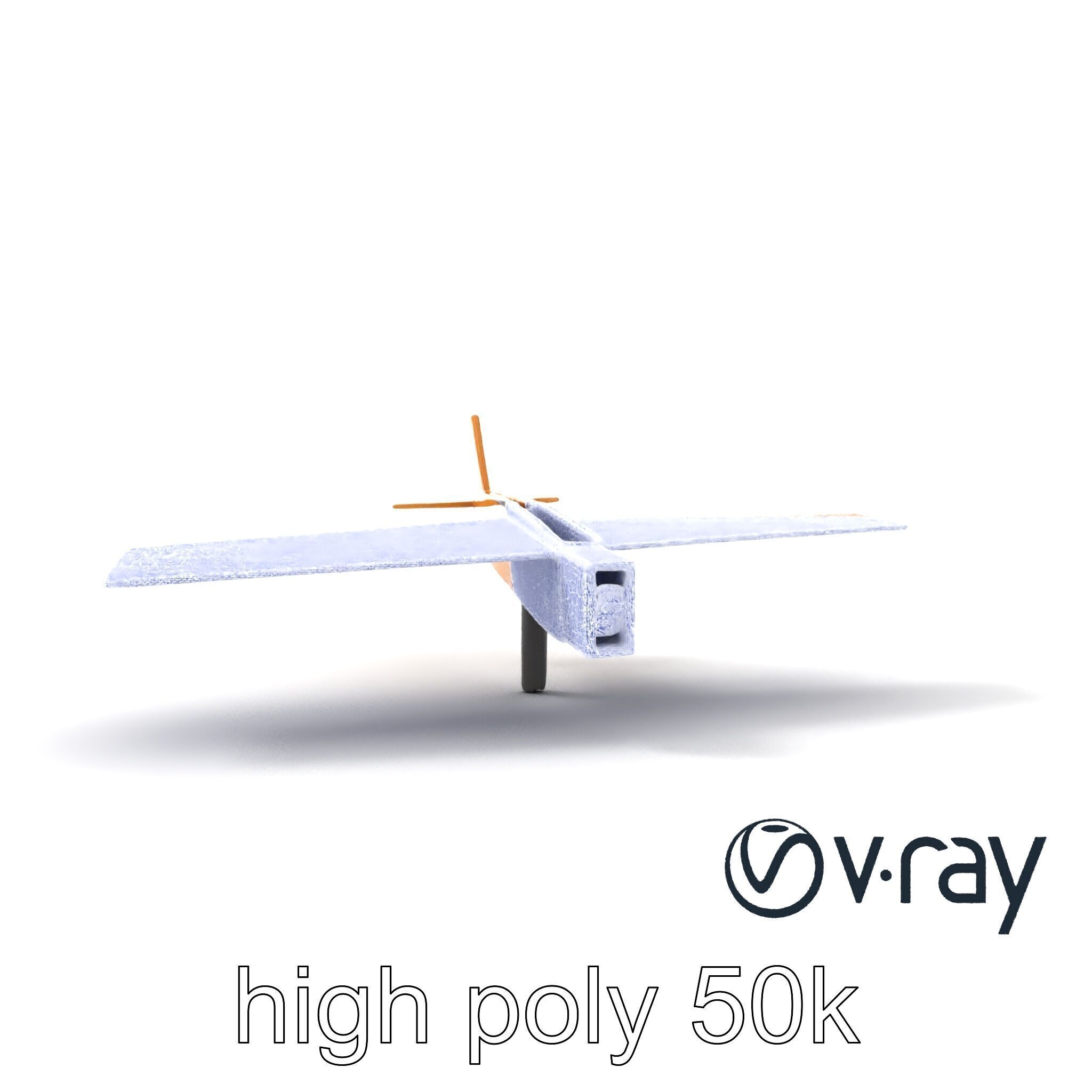 Cardboard Airplane Rustic Texture Model Pack Low-poly 3D model_14