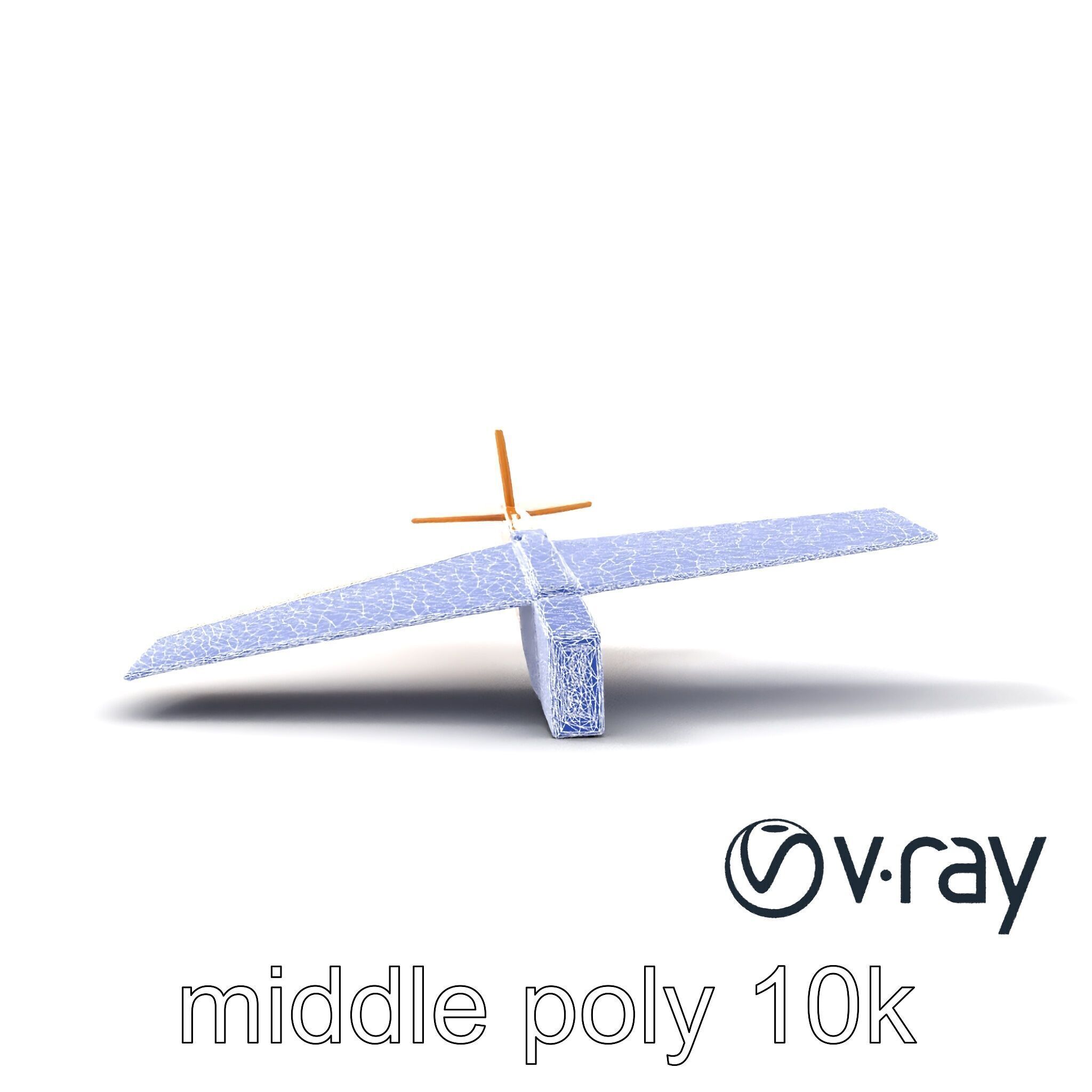 Cardboard Airplane Rustic Texture Model Pack Low-poly 3D model_16
