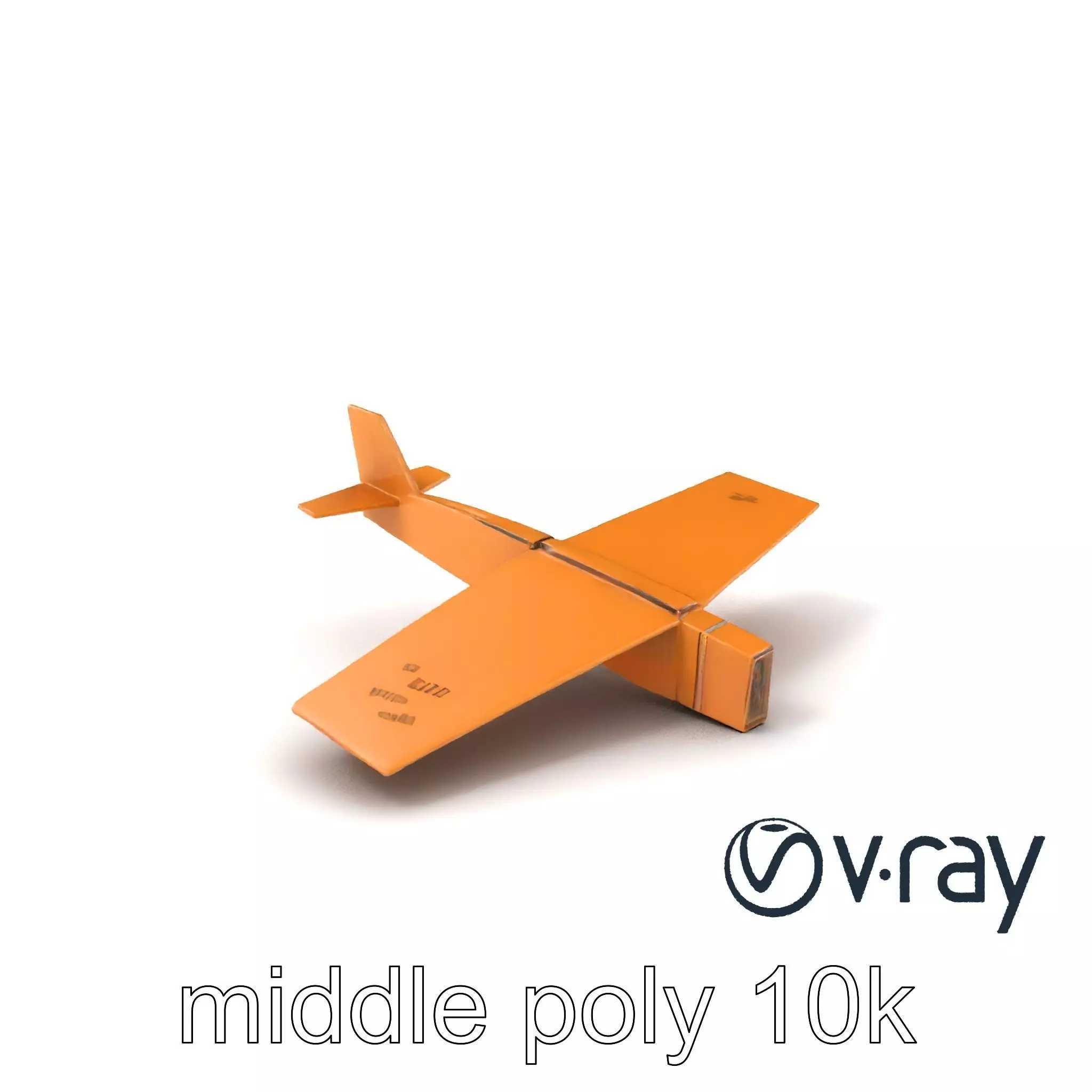 Cardboard Airplane Rustic Texture Model Pack Low-poly 3D model_0