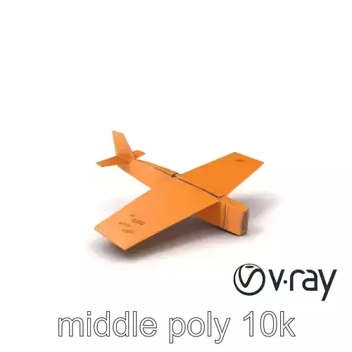 Cardboard Airplane Rustic Texture Model Pack