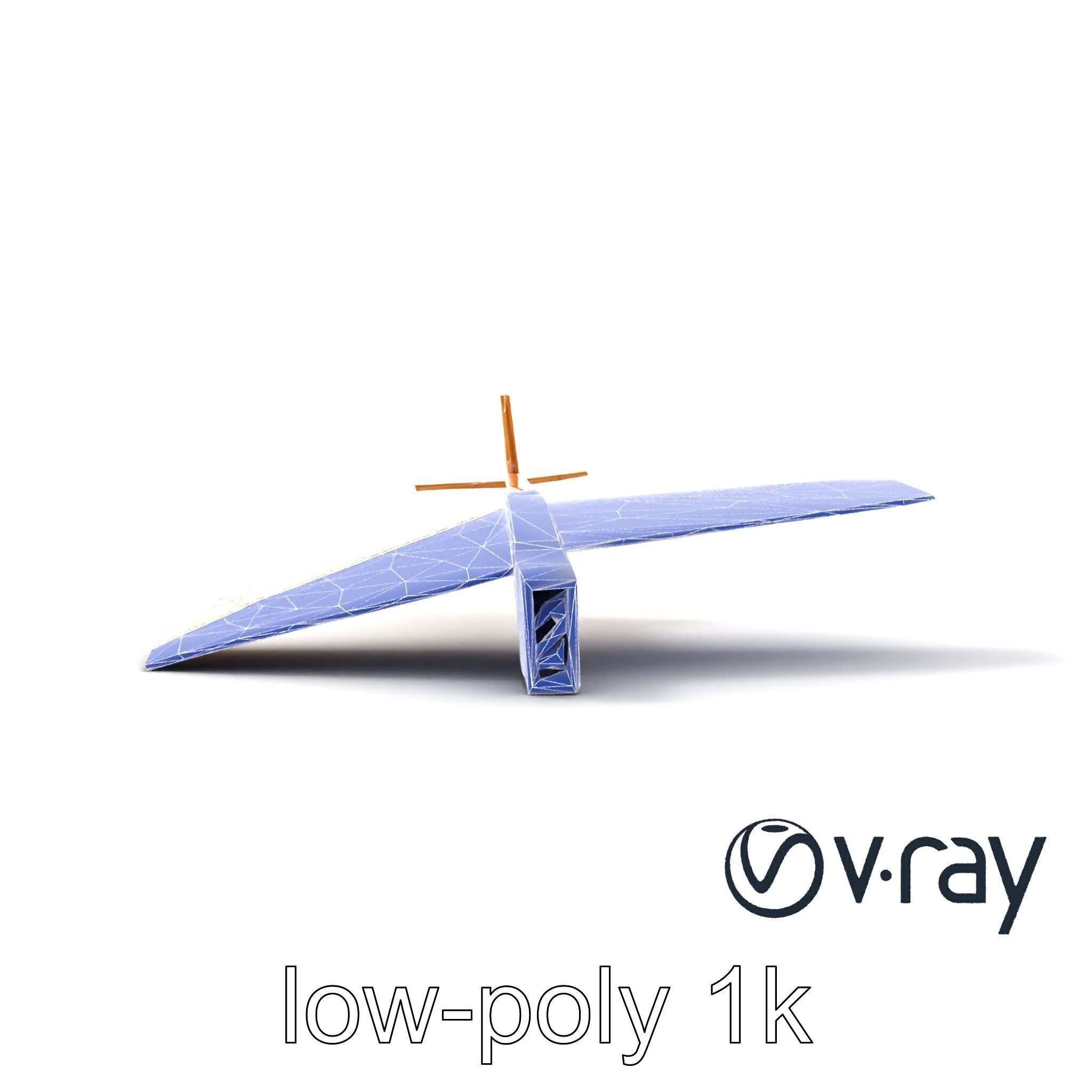 Cardboard Airplane Rustic Texture Model Pack Low-poly 3D model_20