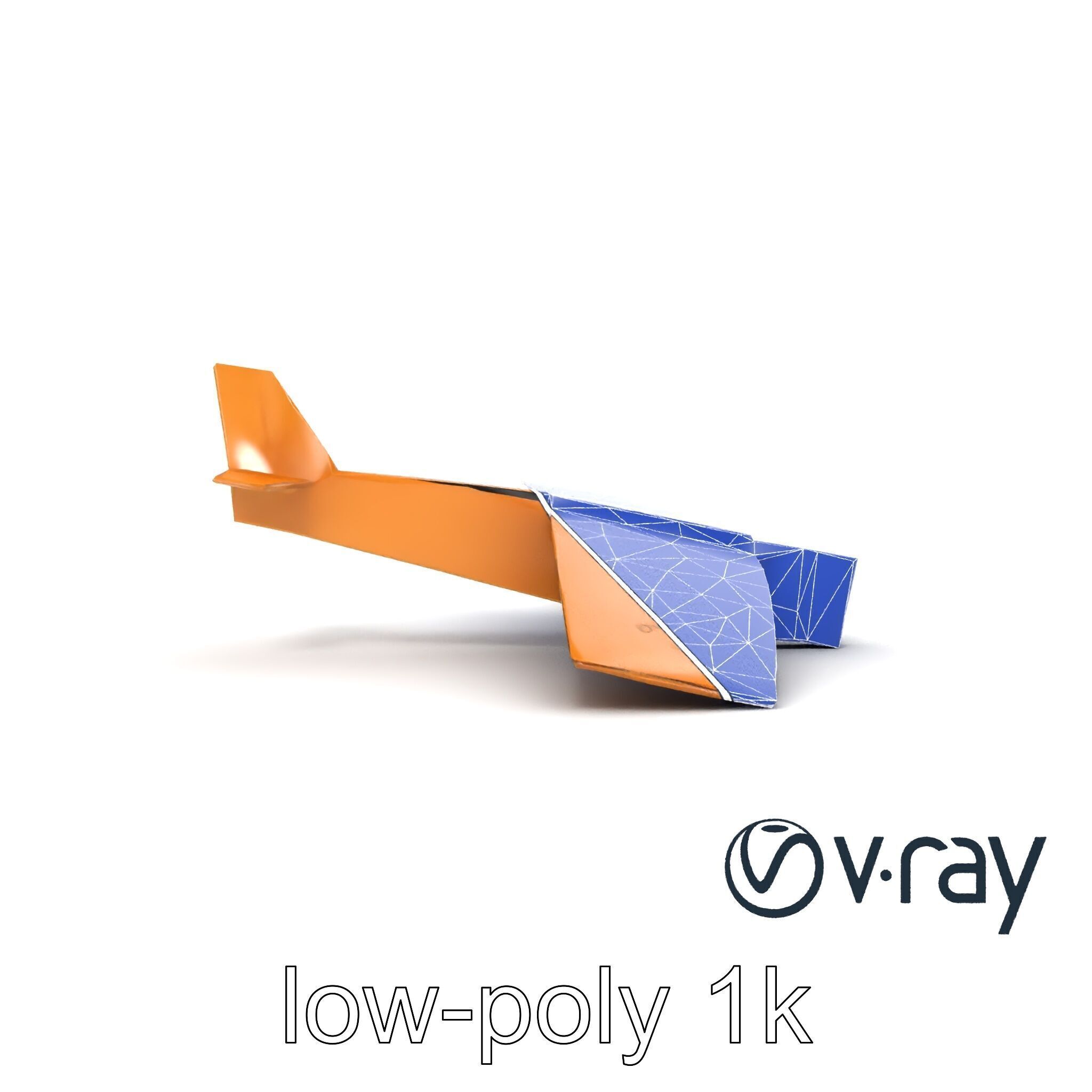 Cardboard Airplane Rustic Texture Model Pack Low-poly 3D model_24