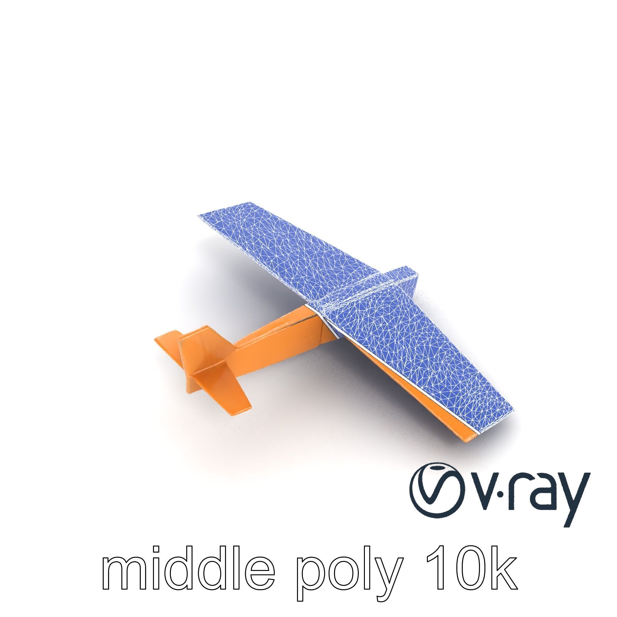 Cardboard Airplane Rustic Texture Model Pack Low-poly 3D model_28