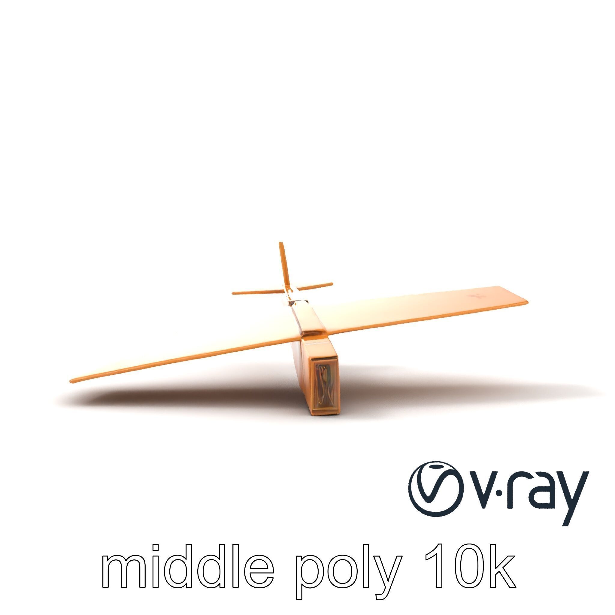 Cardboard Airplane Rustic Texture Model Pack Low-poly 3D model_21