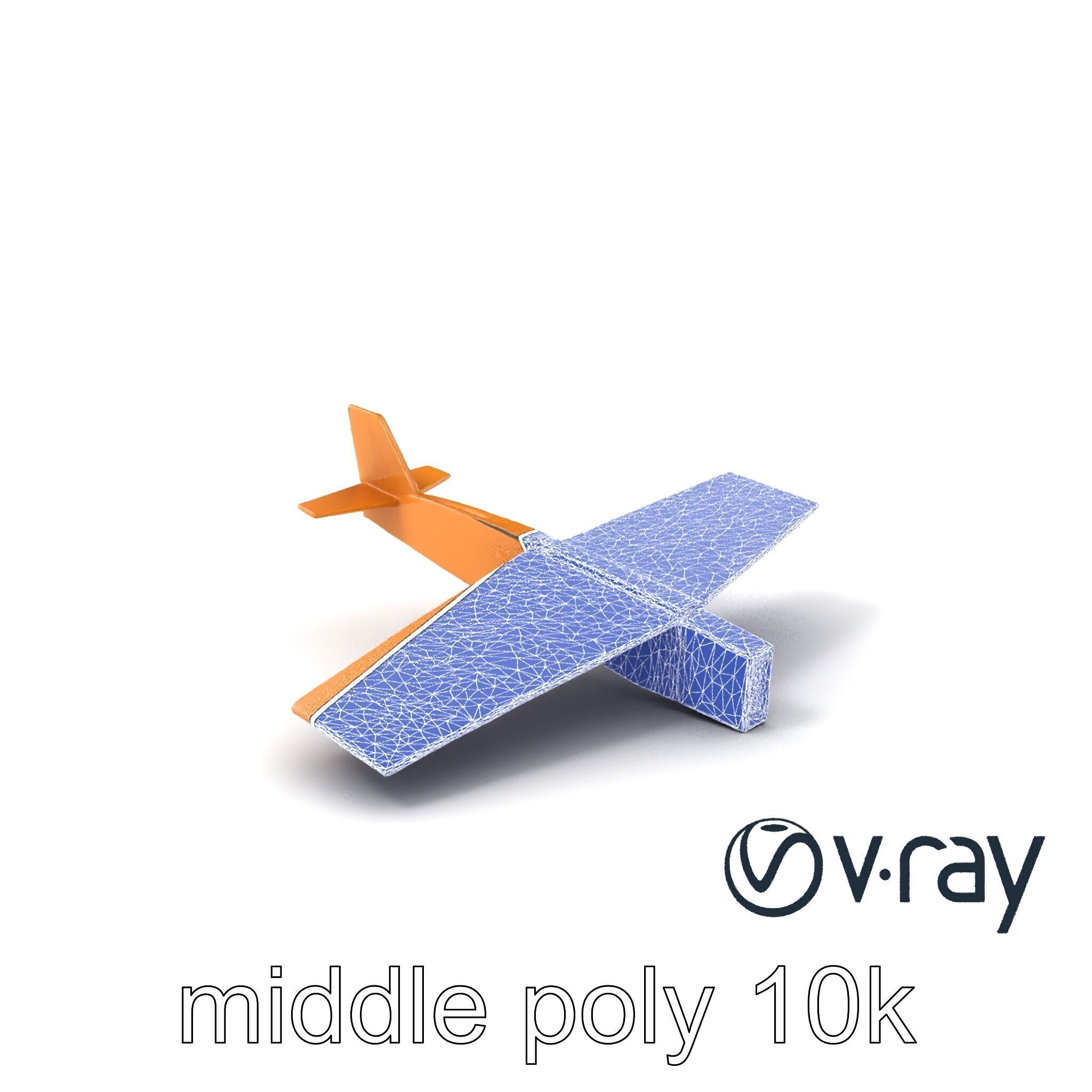 Cardboard Airplane Rustic Texture Model Pack Low-poly 3D model_7