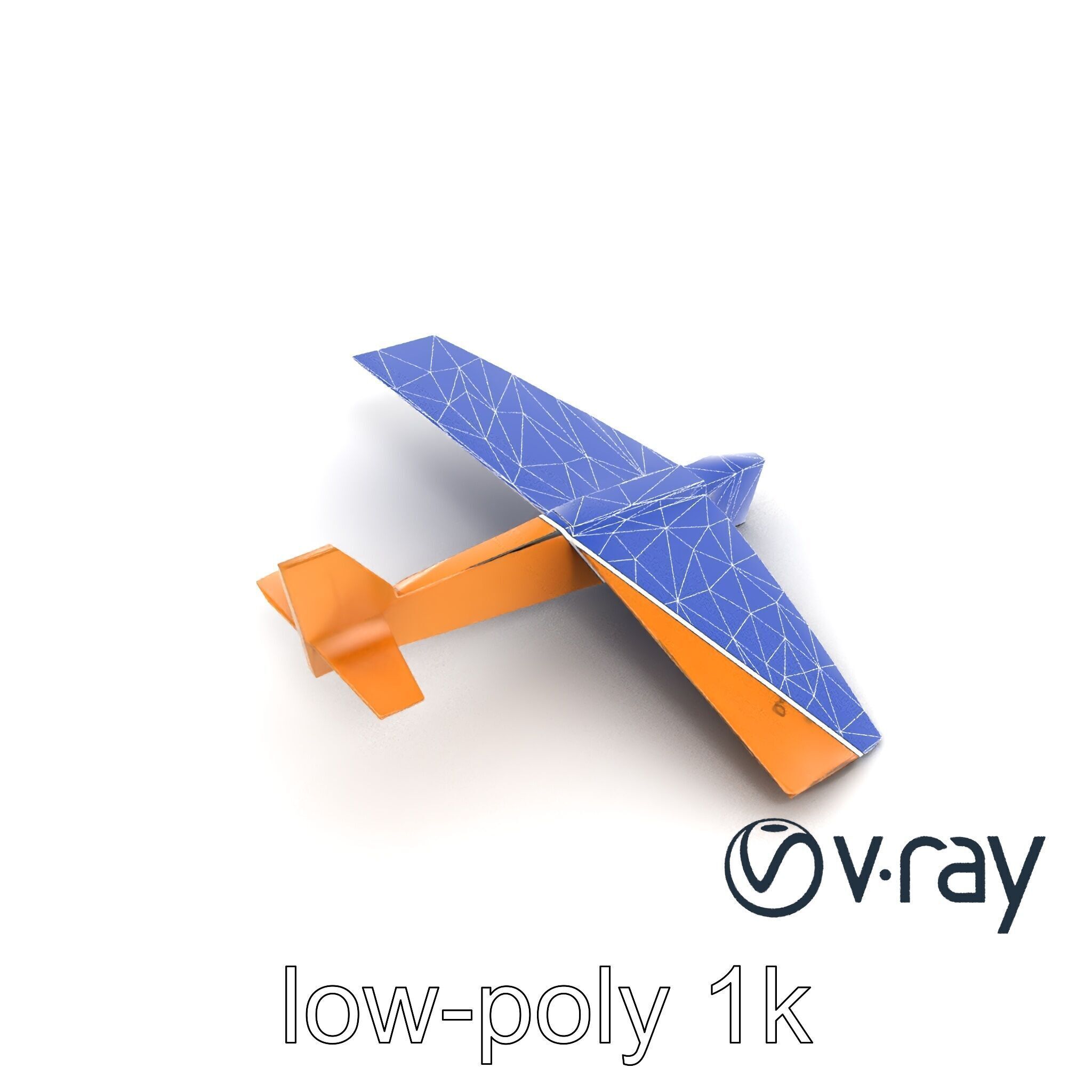 Cardboard Airplane Rustic Texture Model Pack Low-poly 3D model_30