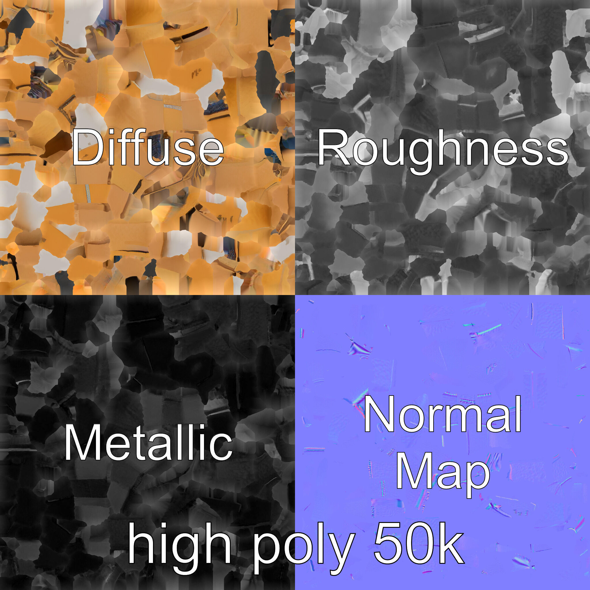 Cardboard Airplane Rustic Texture Model Pack Low-poly 3D model_1