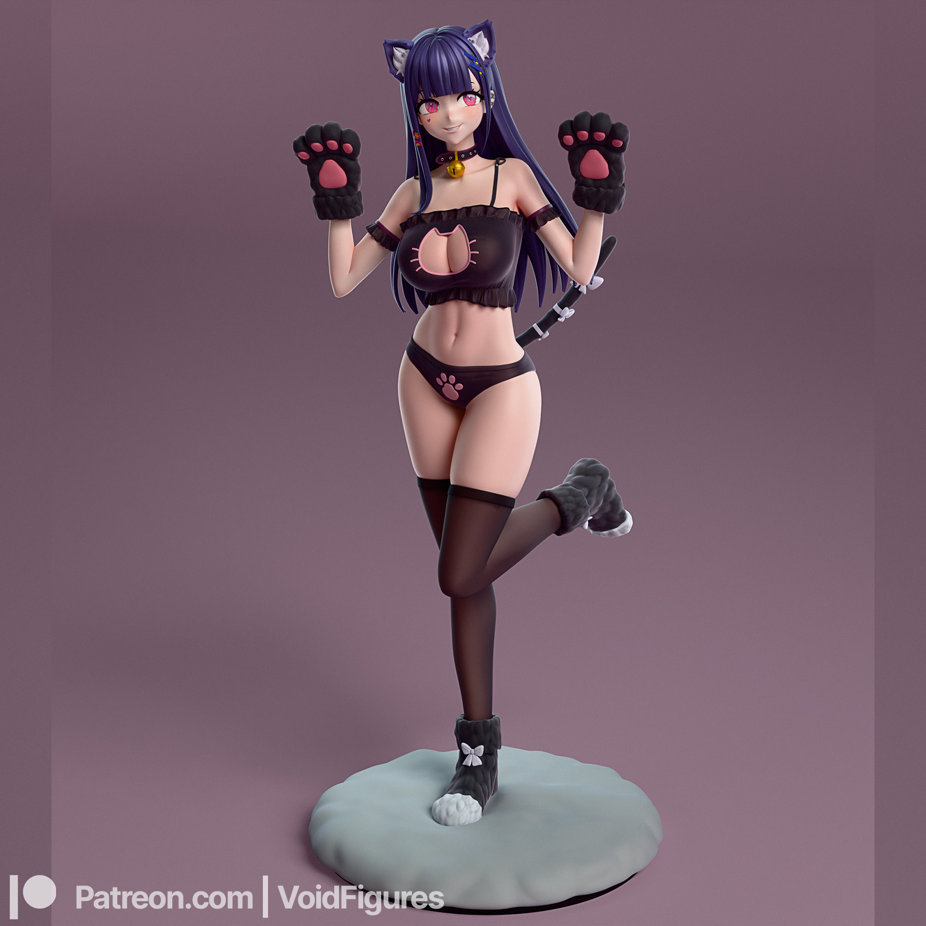 Akuma Nihmune Figure 3D print model_1