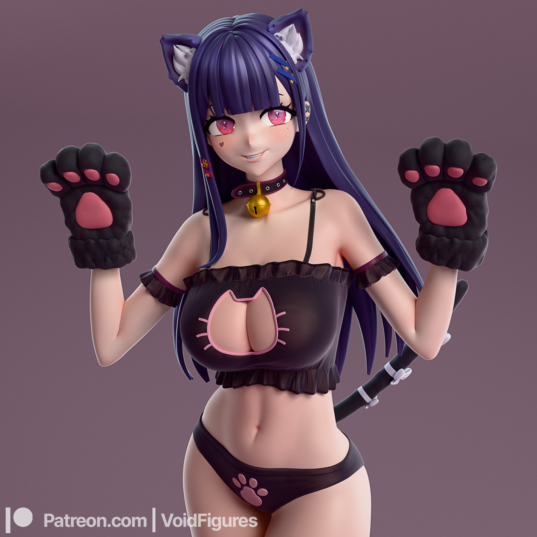 Akuma Nihmune Figure 3D print model_4