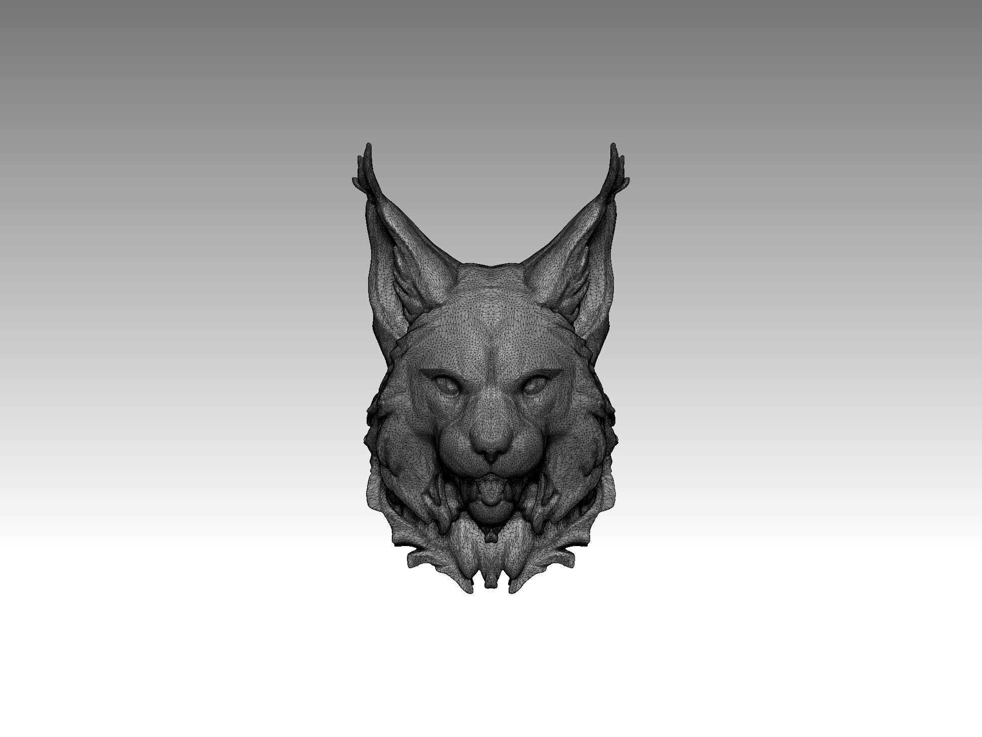 cat head puma 3D print model_2