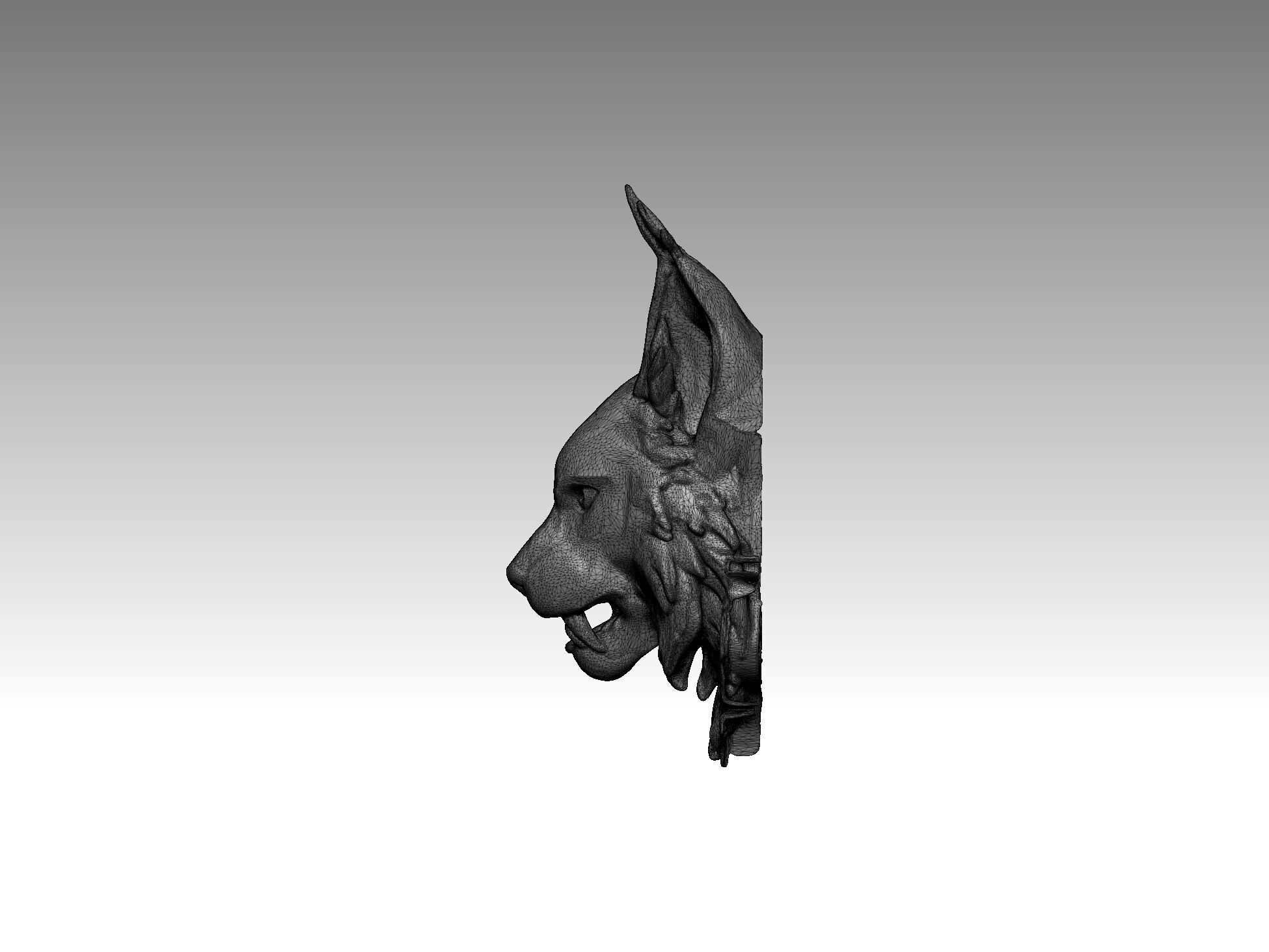 cat head puma 3D print model_4