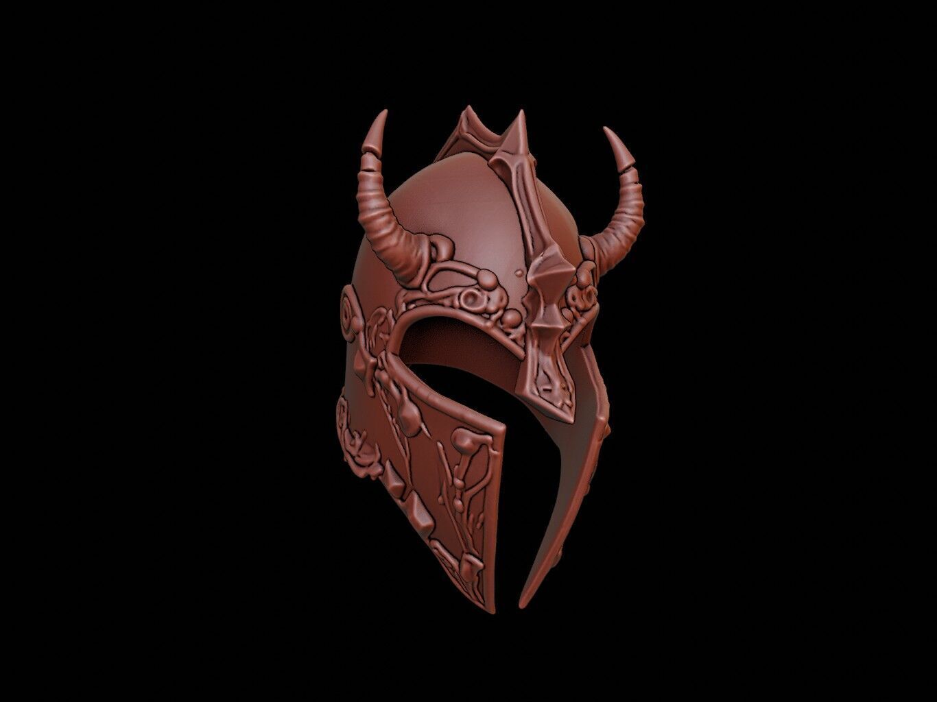Cursed Knight Mask 3d Printing 3D print model_1