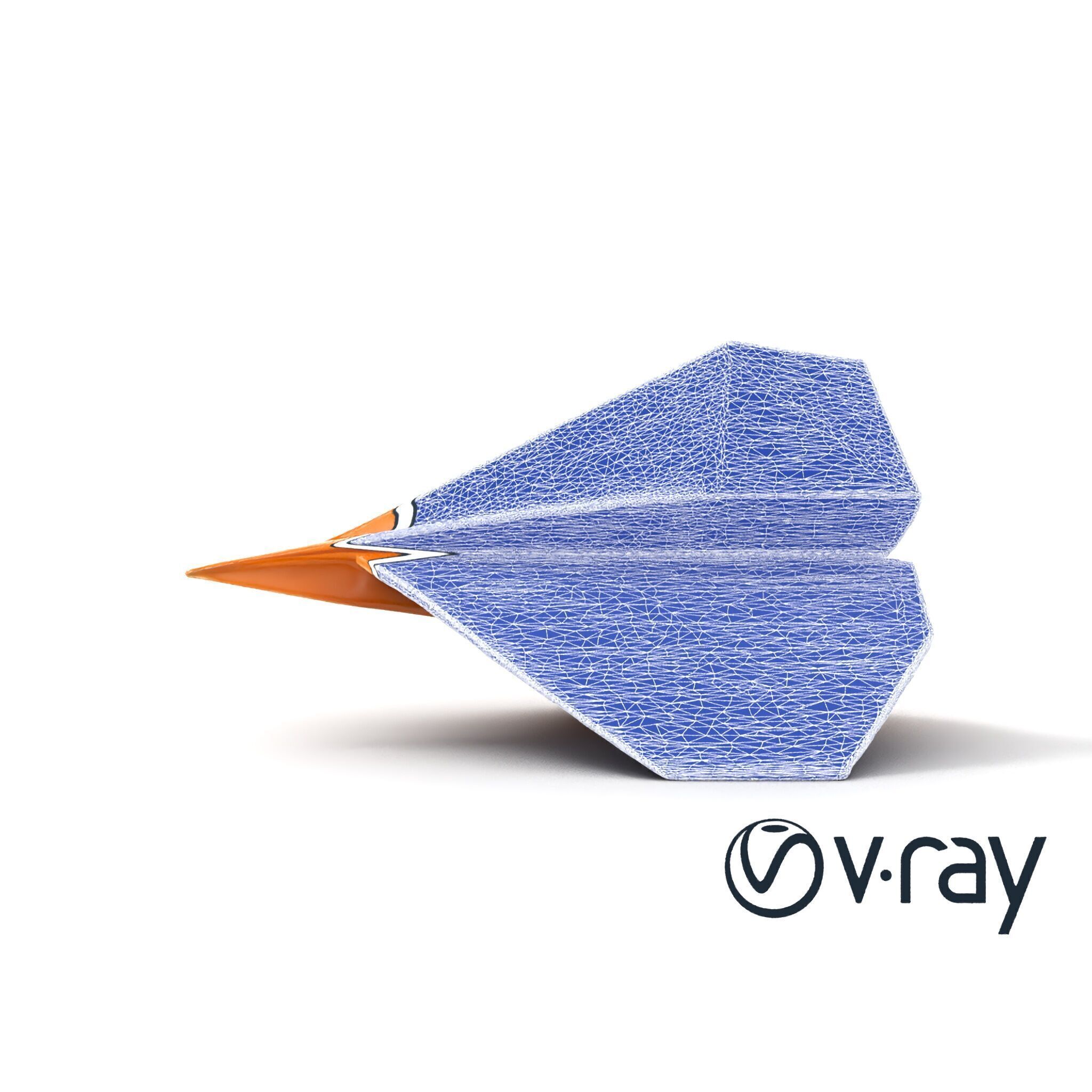 Simple Paper Airplane Folded Design model pack Low-poly 3D model_32