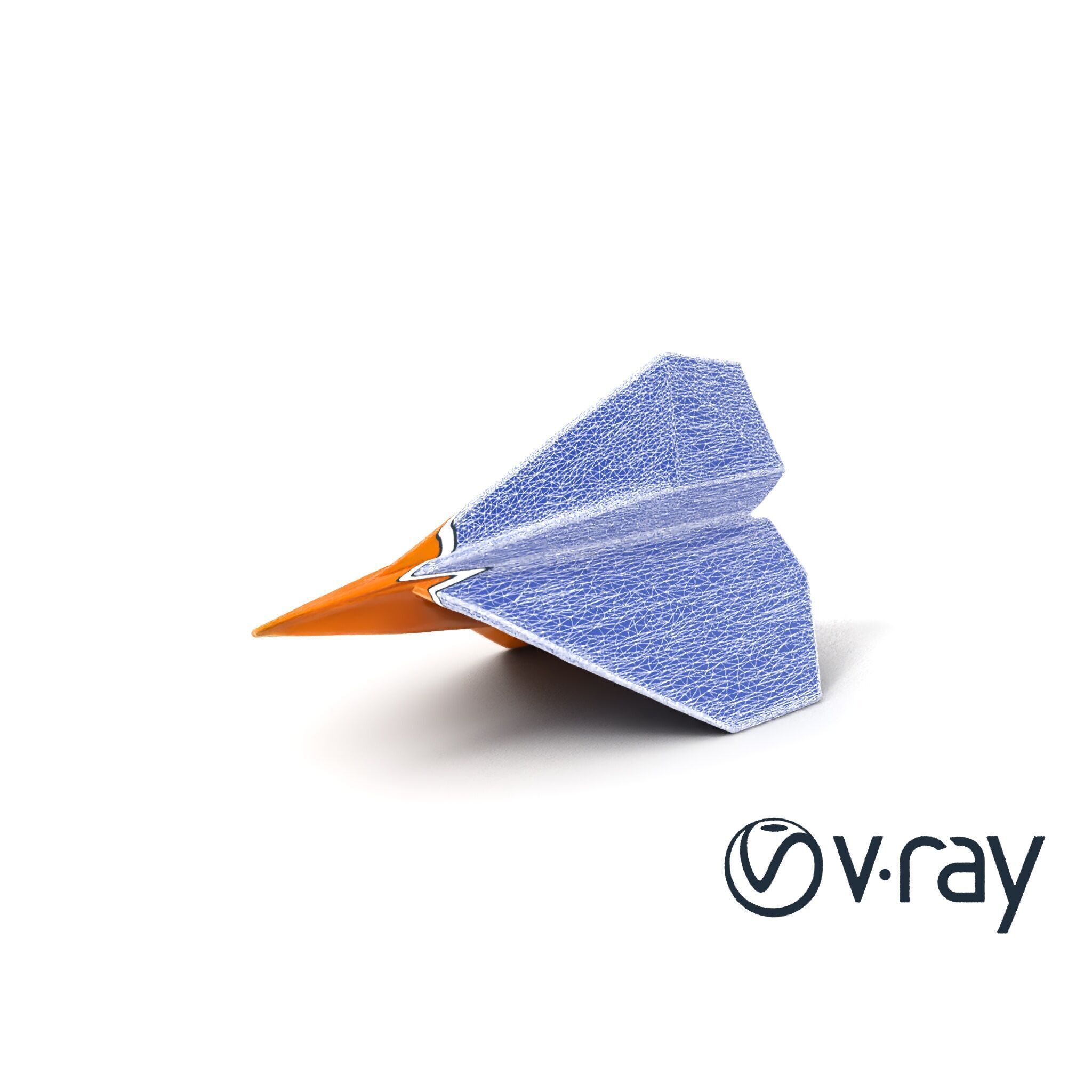 Simple Paper Airplane Folded Design model pack Low-poly 3D model_12