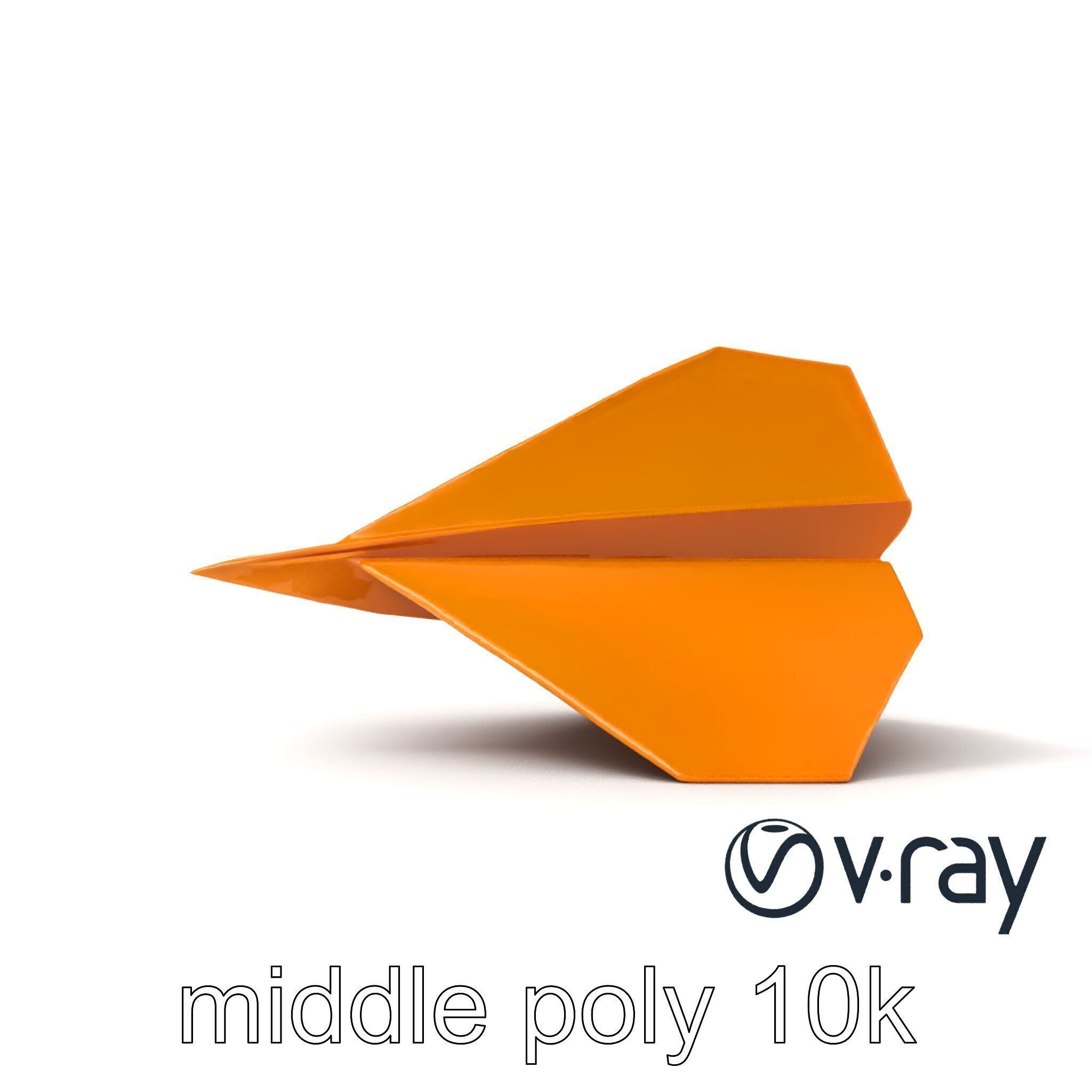 Simple Paper Airplane Folded Design model pack Low-poly 3D model_13