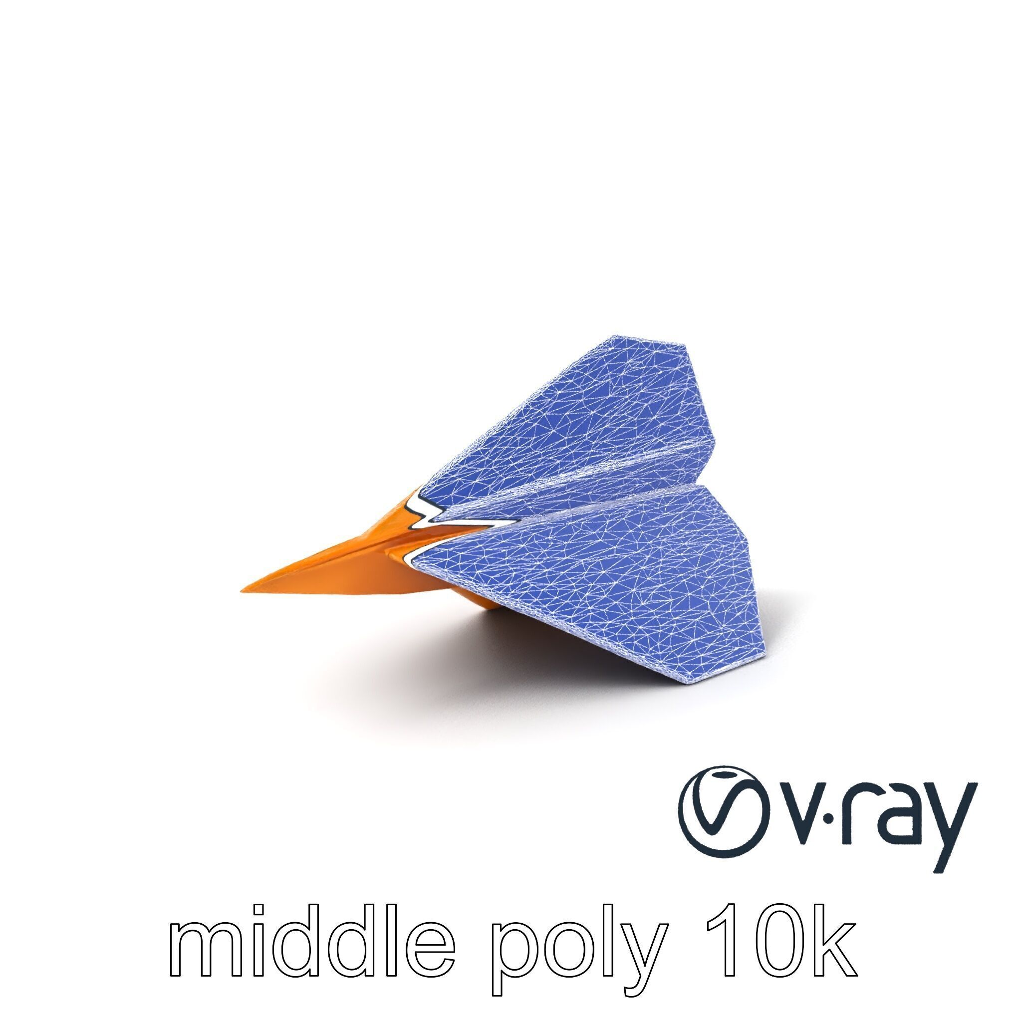 Simple Paper Airplane Folded Design model pack Low-poly 3D model_34