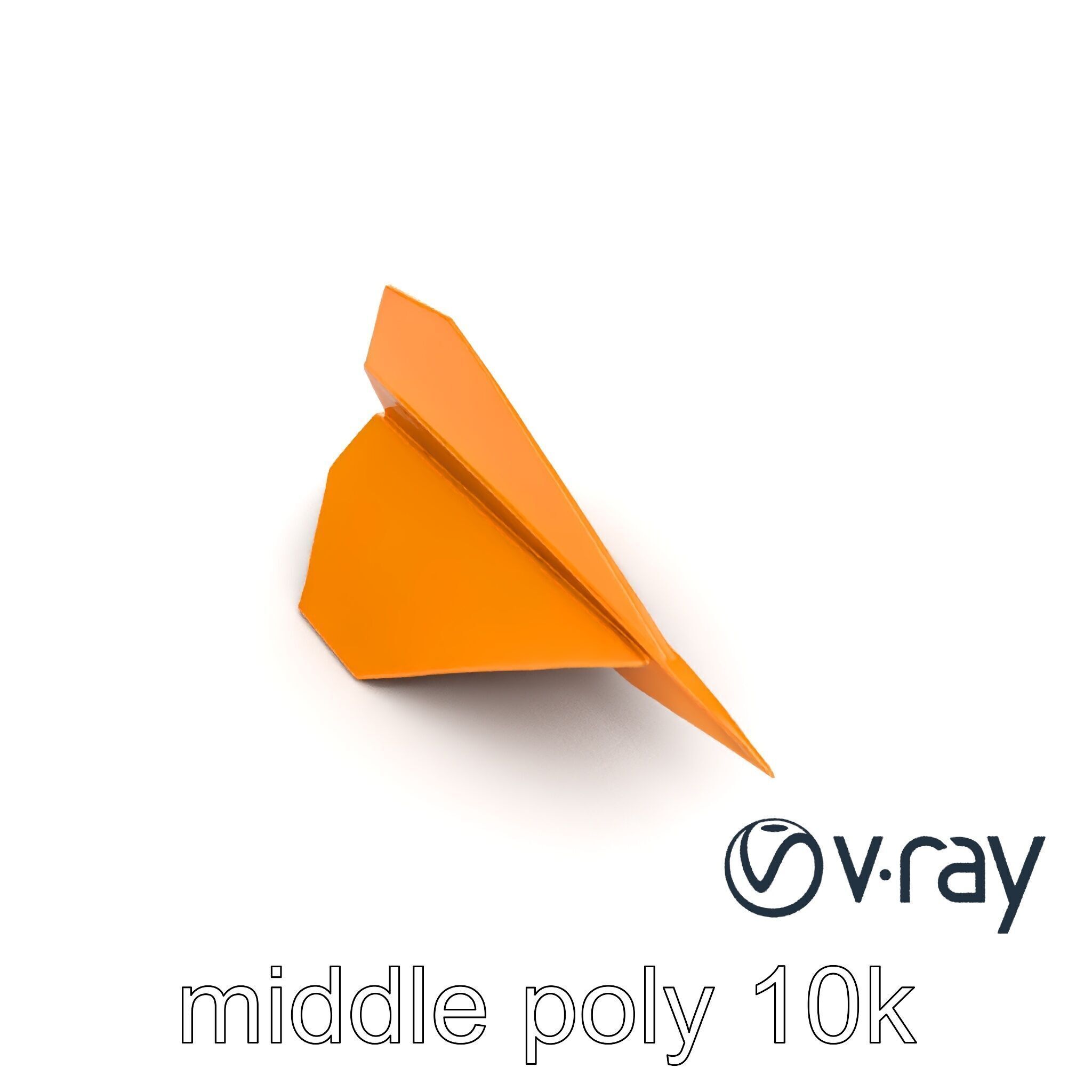 Simple Paper Airplane Folded Design model pack Low-poly 3D model_10