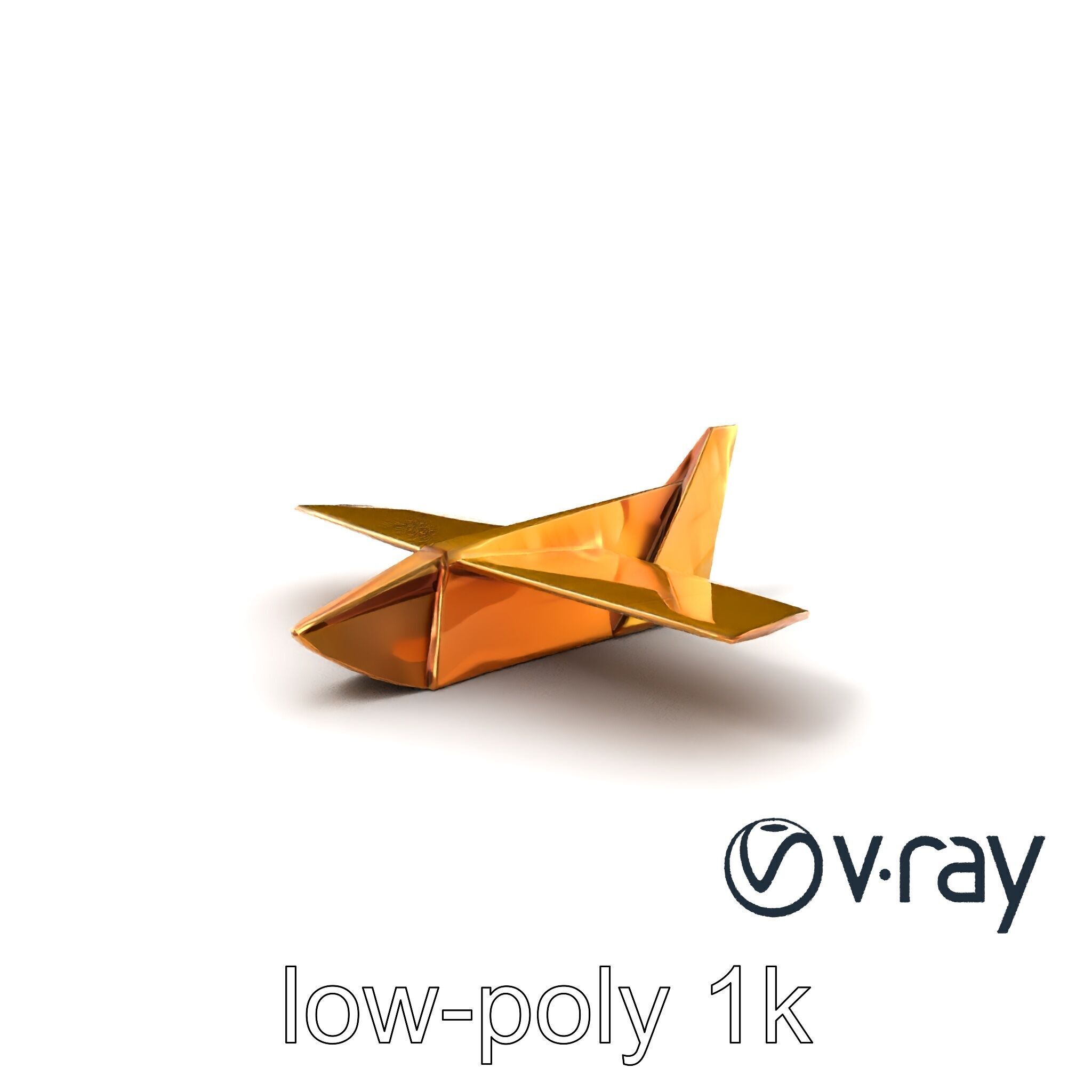 Simple Paper Airplane Folded Design model pack Low-poly 3D model_2