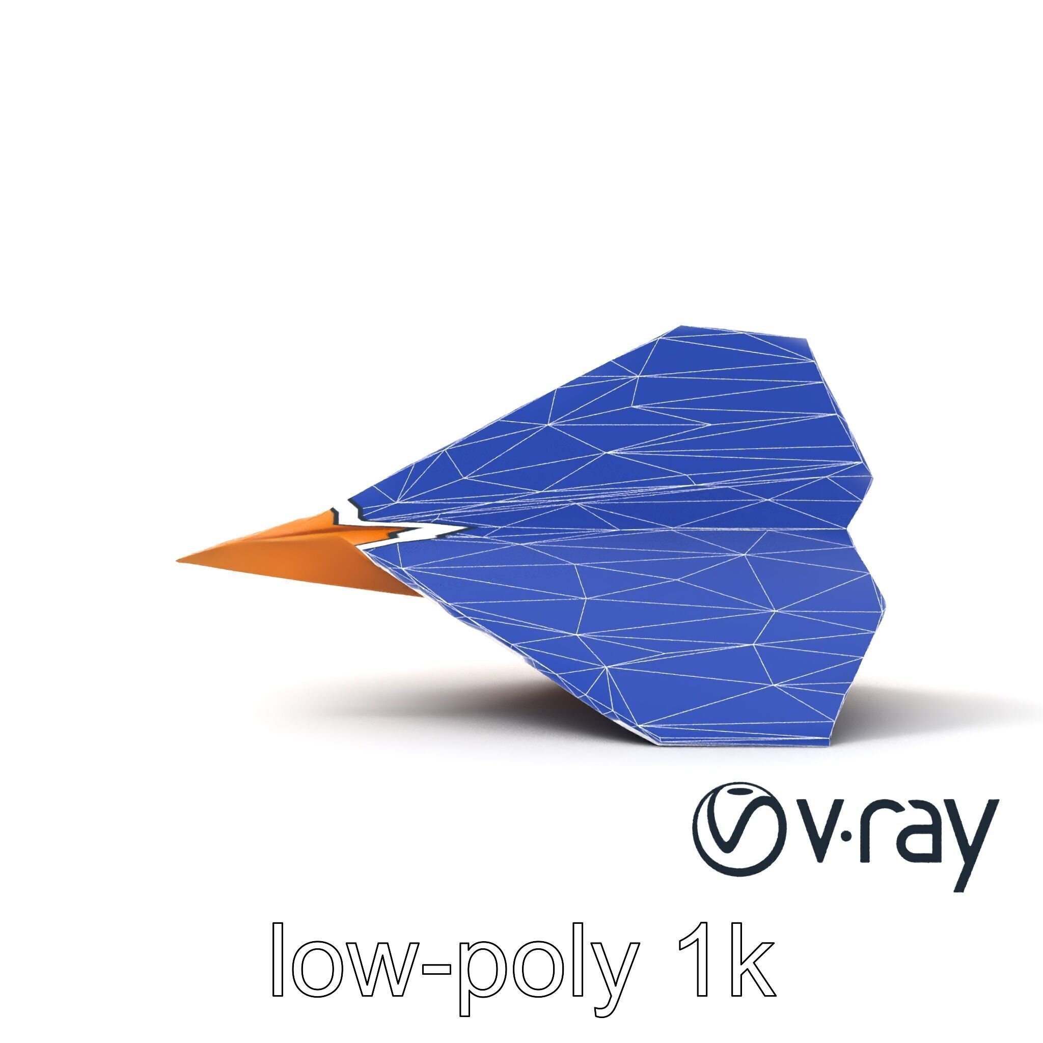 Simple Paper Airplane Folded Design model pack Low-poly 3D model_30